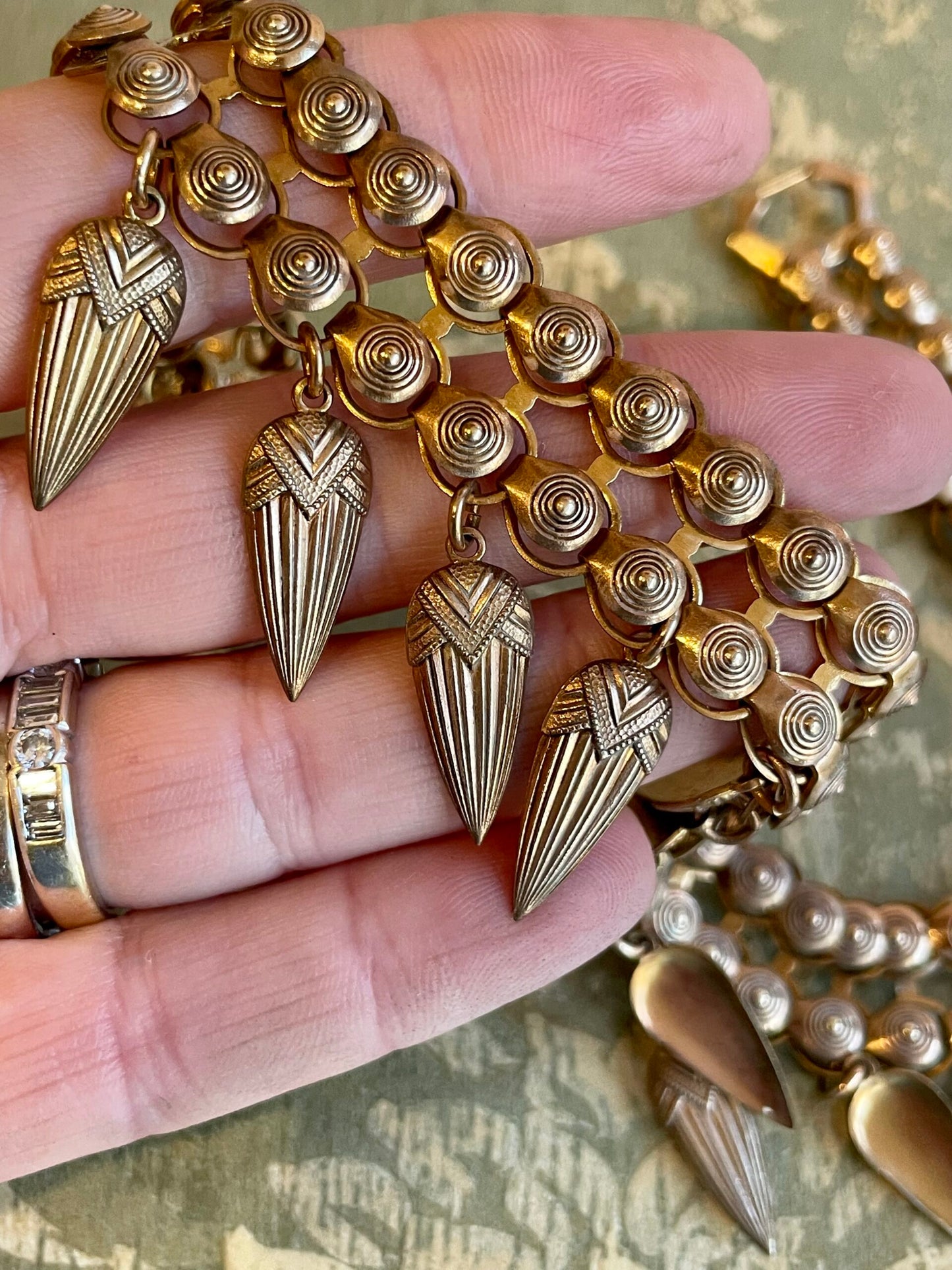 Collana girocollo in filled gold, vittoriana