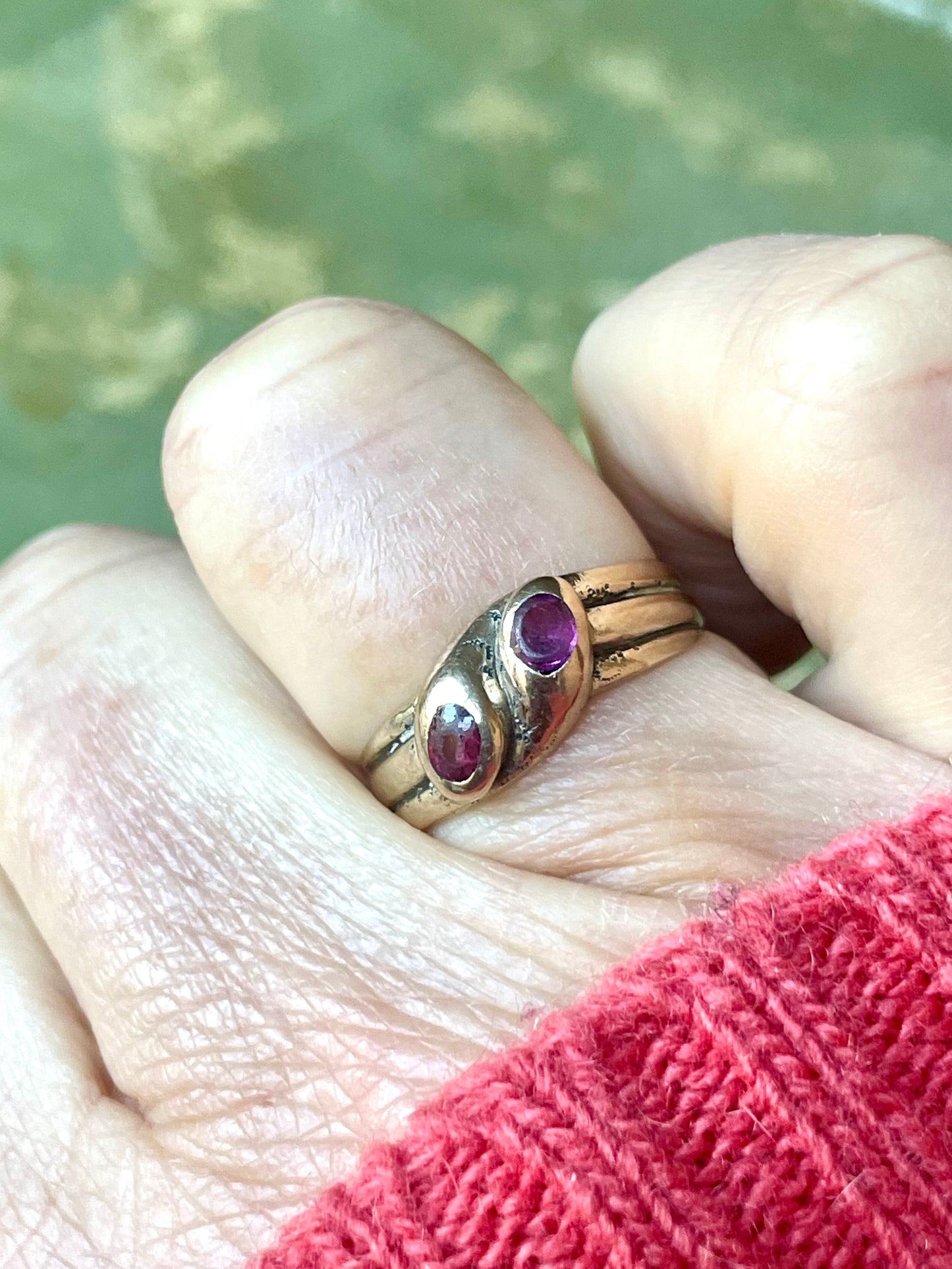 Anello Serpenti in oro e rubini, epoca vittoriana