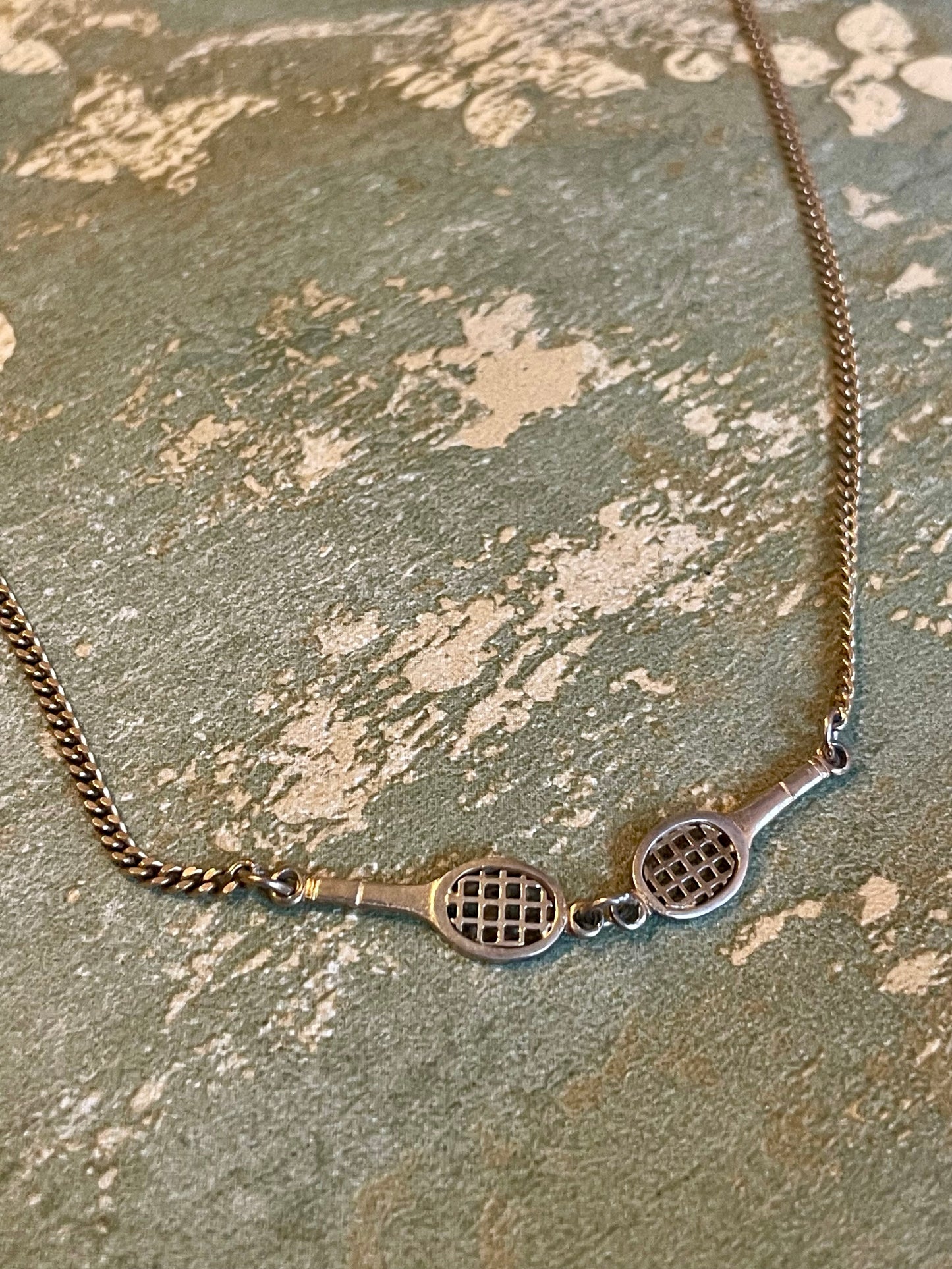 Collana Tennis in argento dorato, anni ‘50/60