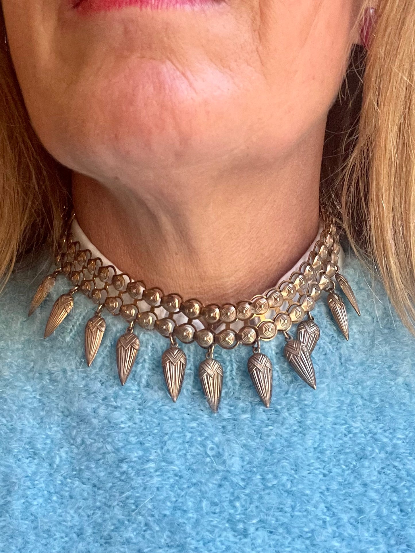 Collana girocollo in filled gold, vittoriana