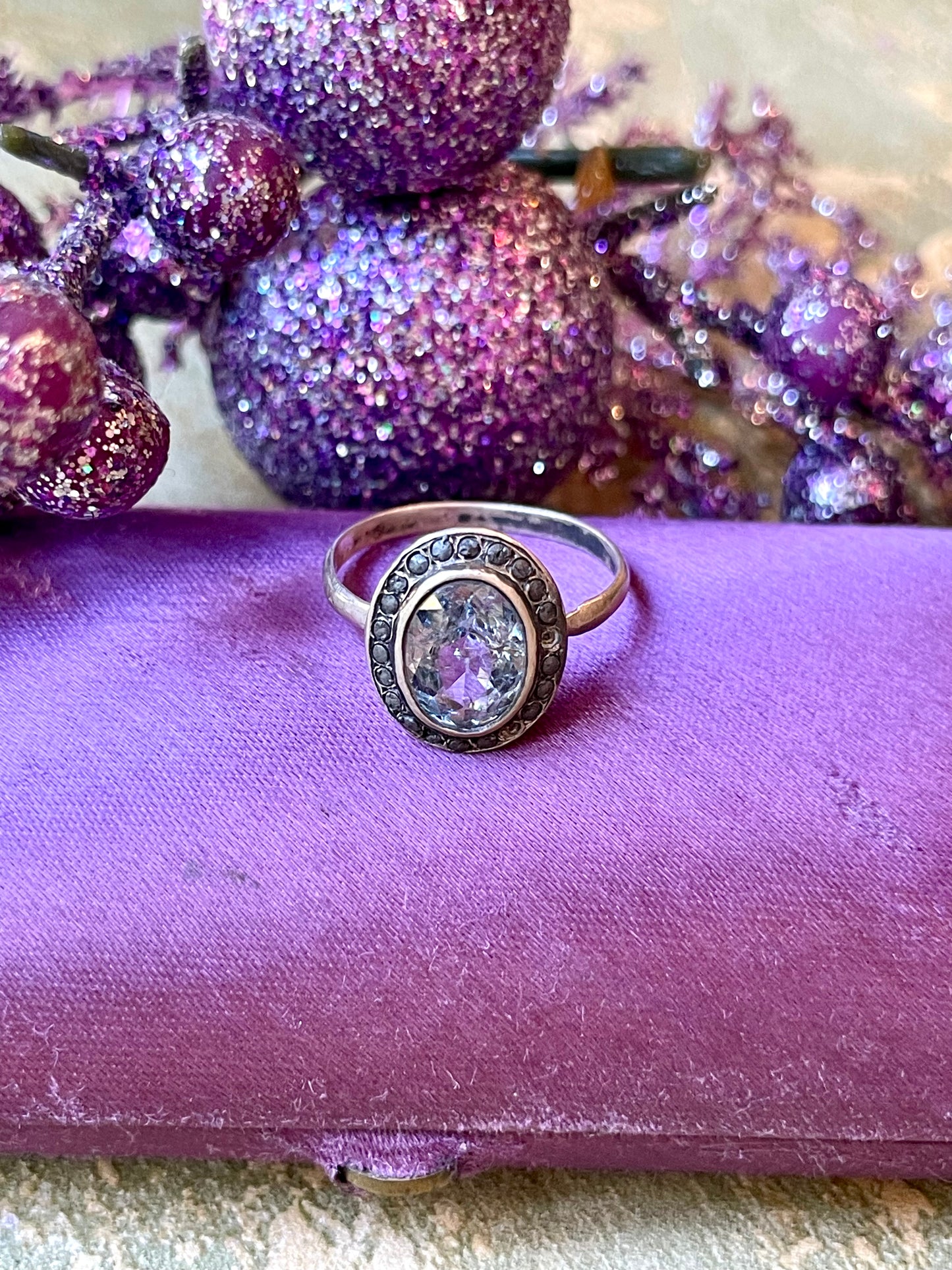 Anello Dolce romanticismo in argento e acquamarina