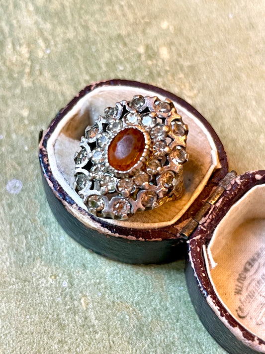 Indimenticabile anello in argento con topazio, anni ‘50