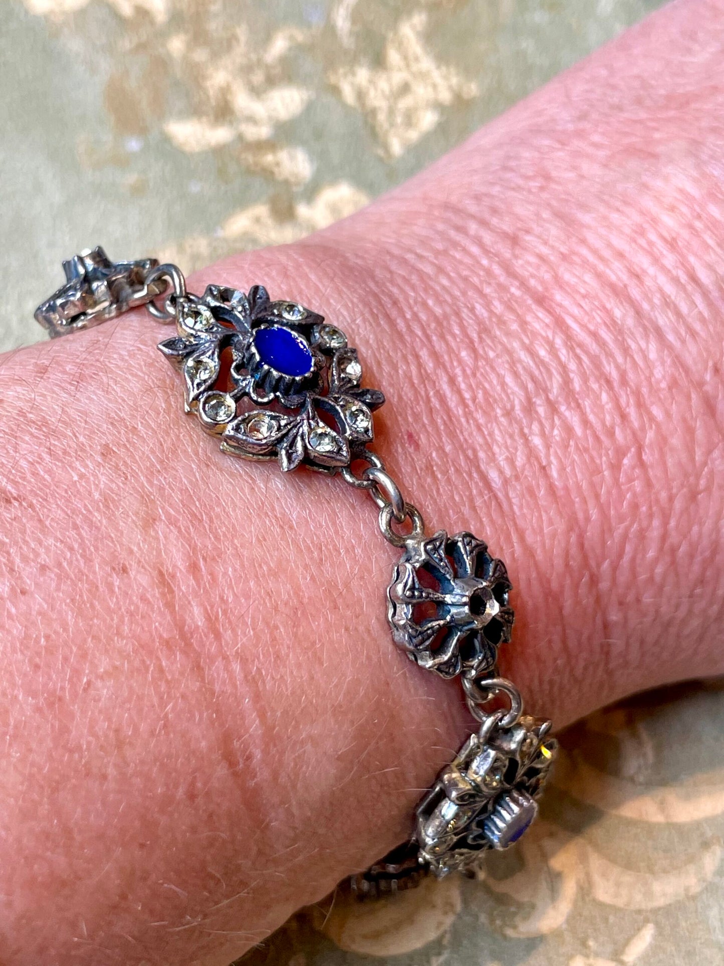 Bracciale in argento e smalto, anni ‘40