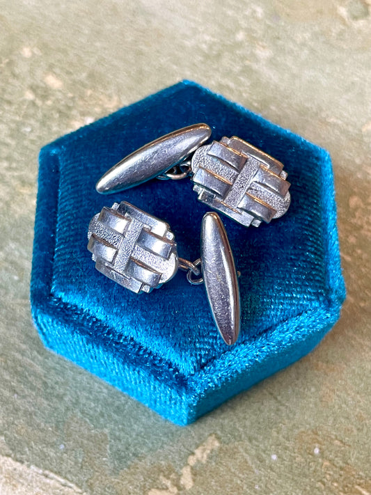 Gemelli in argento Art Deco