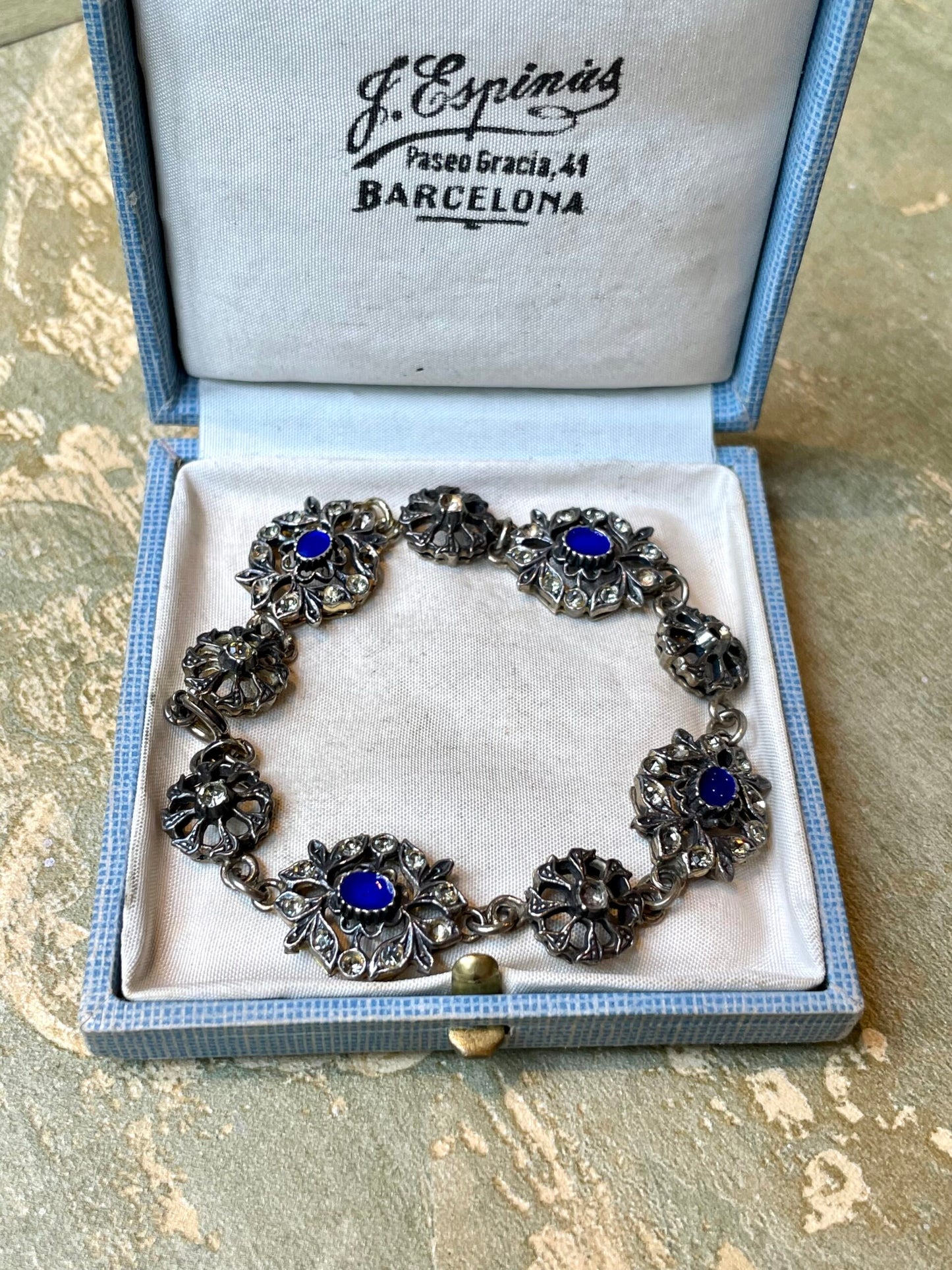 Bracciale in argento e smalto, anni ‘40