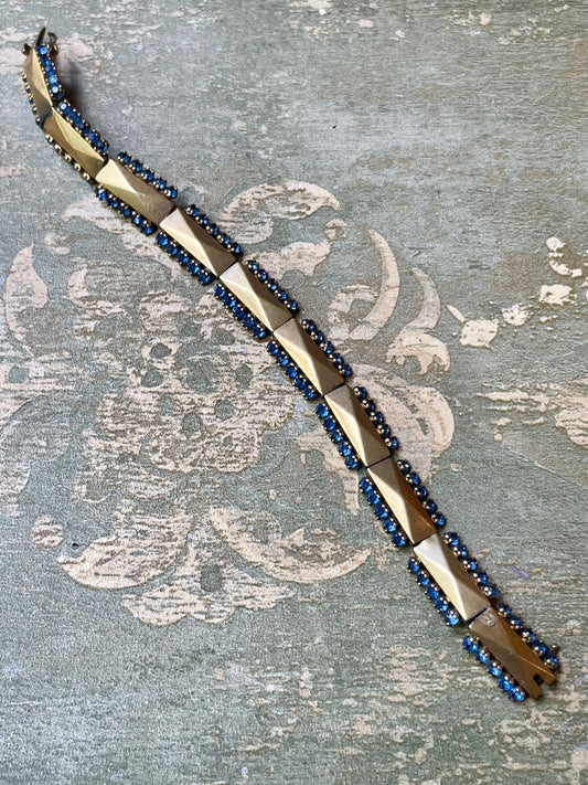 Bracciale Art Deco’ laminato in oro, anni ‘30/40