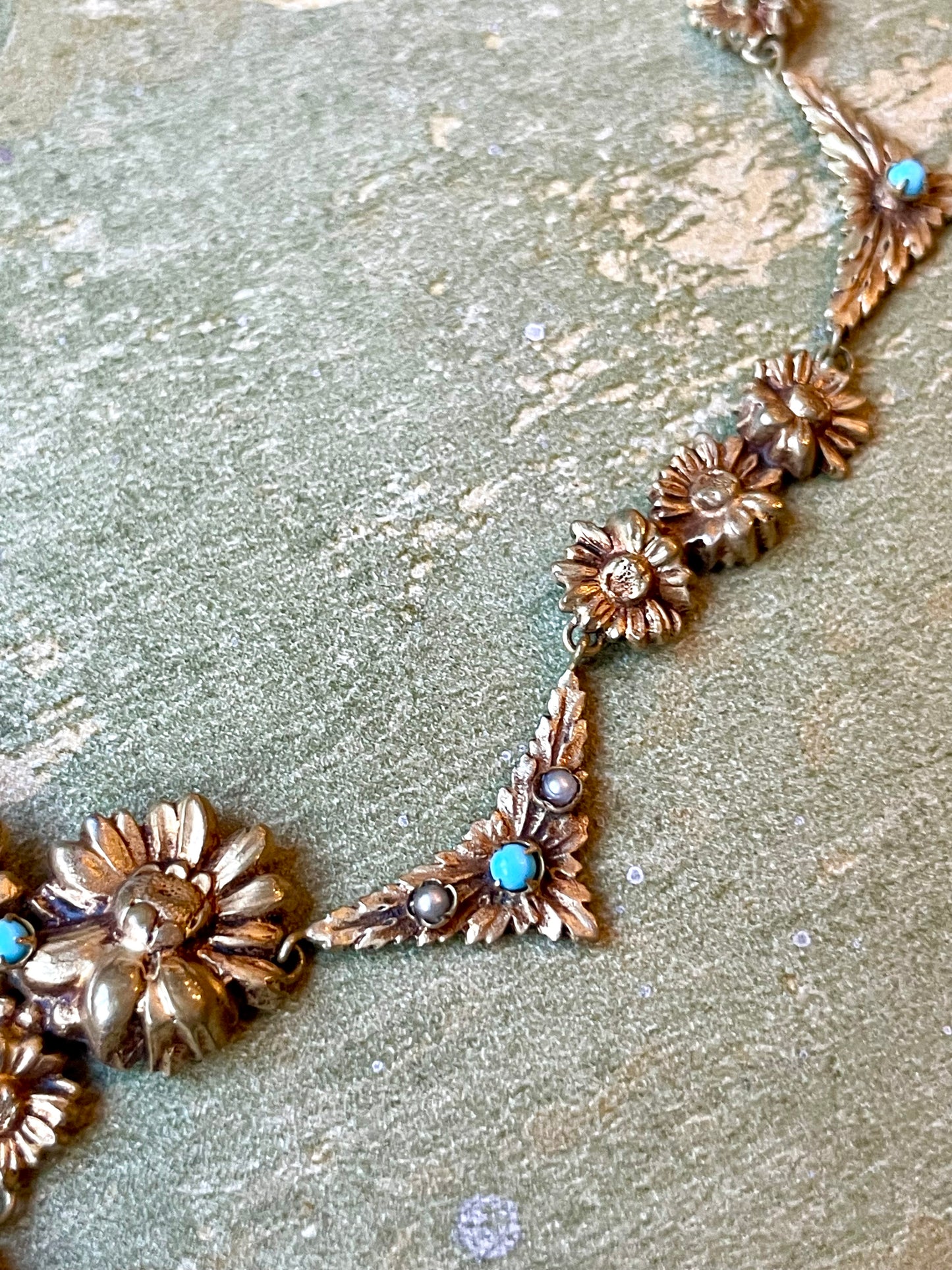 Romantica collana filled gold Art Nouveau