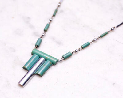 Collier in bachelite e acciaio, Francia, anni ’30/40