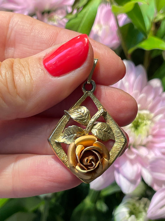Pendente Rosa Art Deco