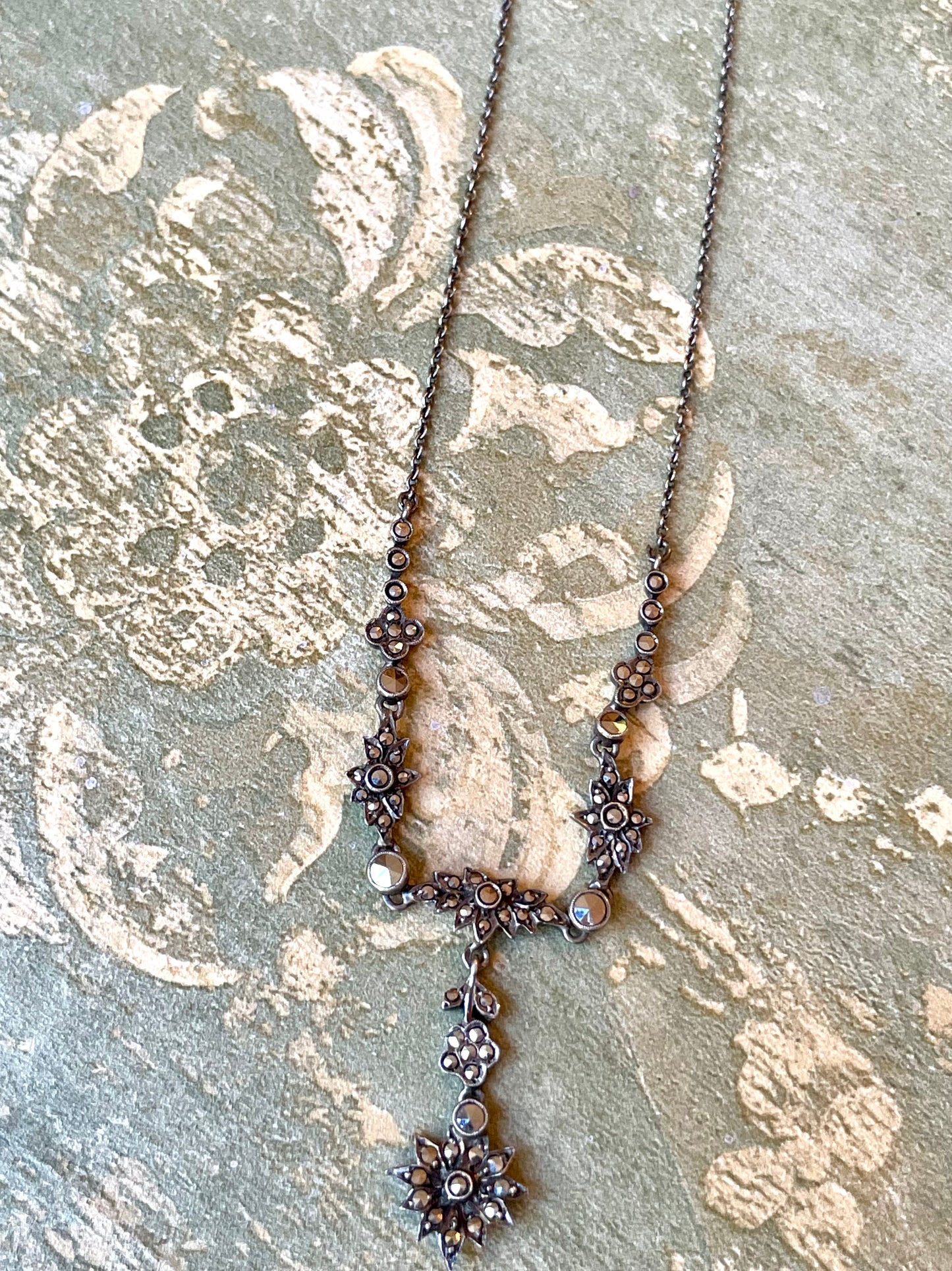 Girocollo Stella in argento e marcassite, anni ‘20/30