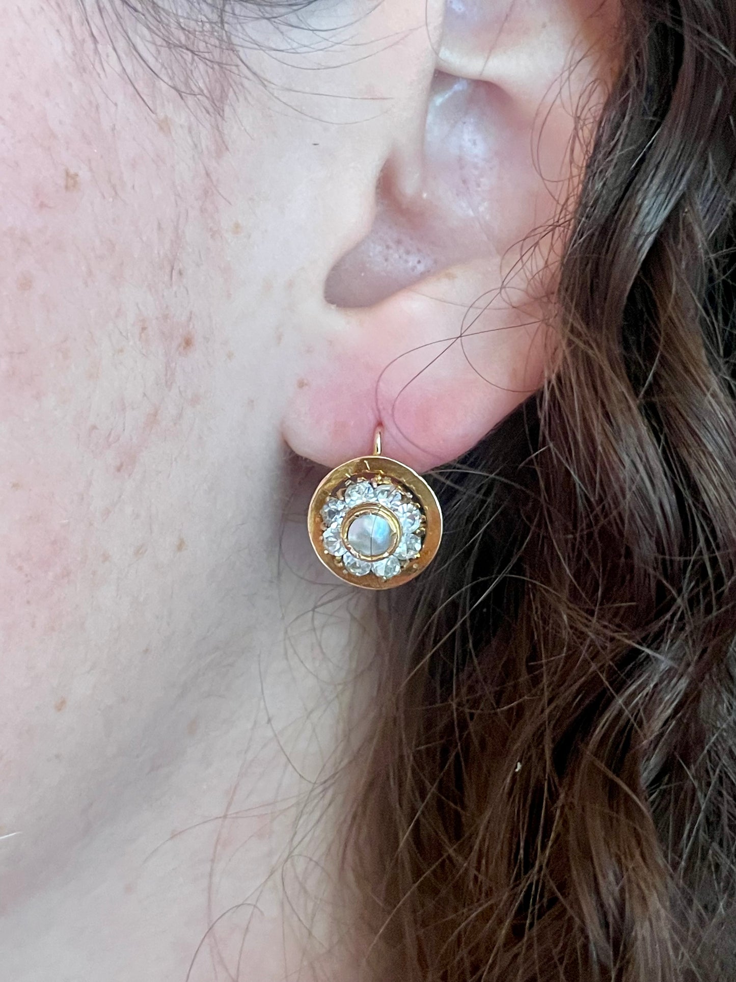 Orecchini traversine a toppa, epoca vittoriana