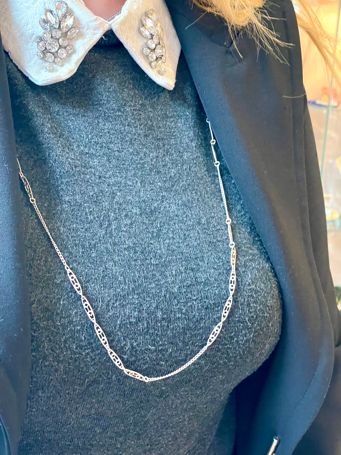 Elegante collana in argento, anni ‘50