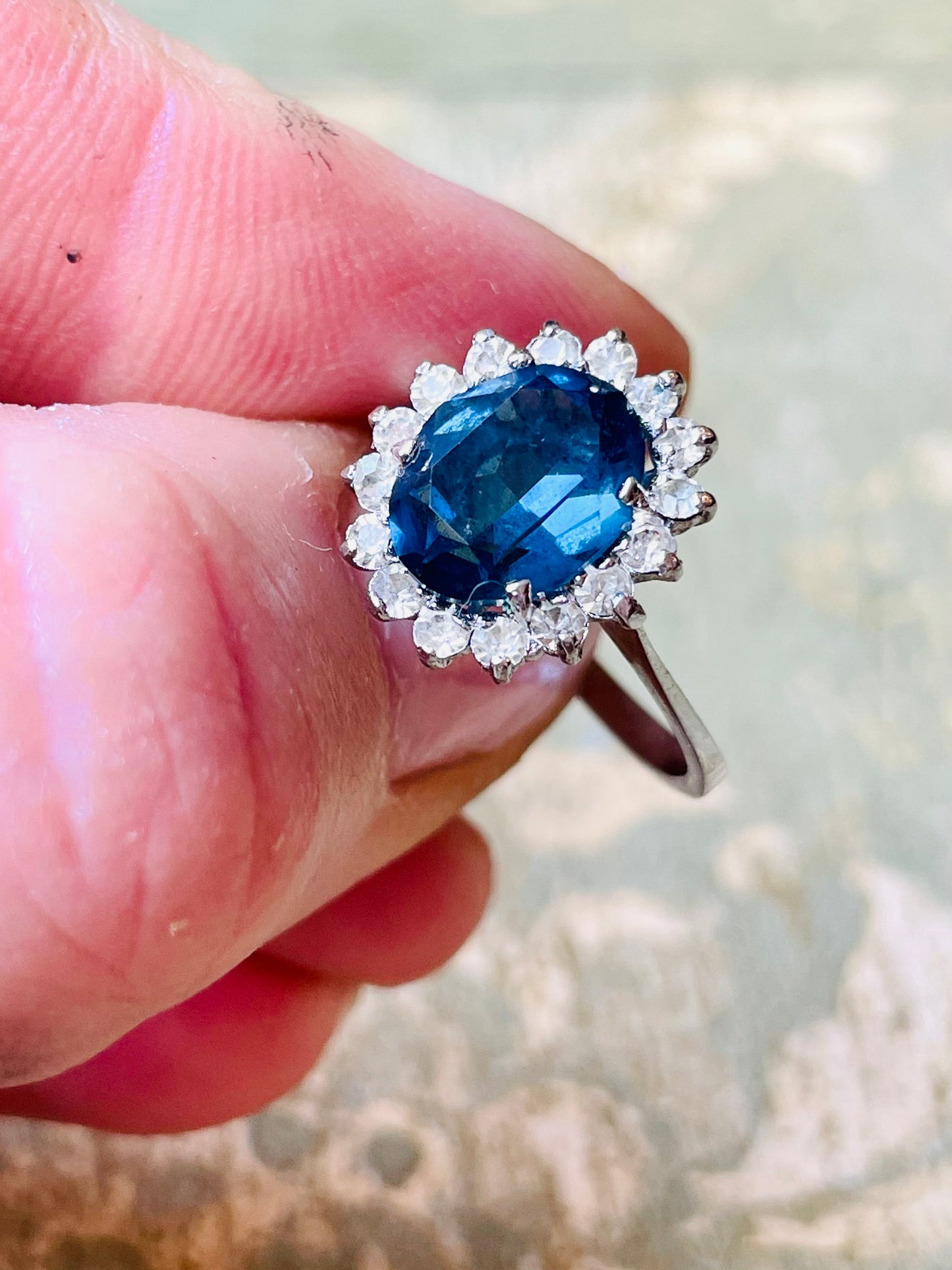 Anello Amore Eterno in argento e cristalli, anni ‘50