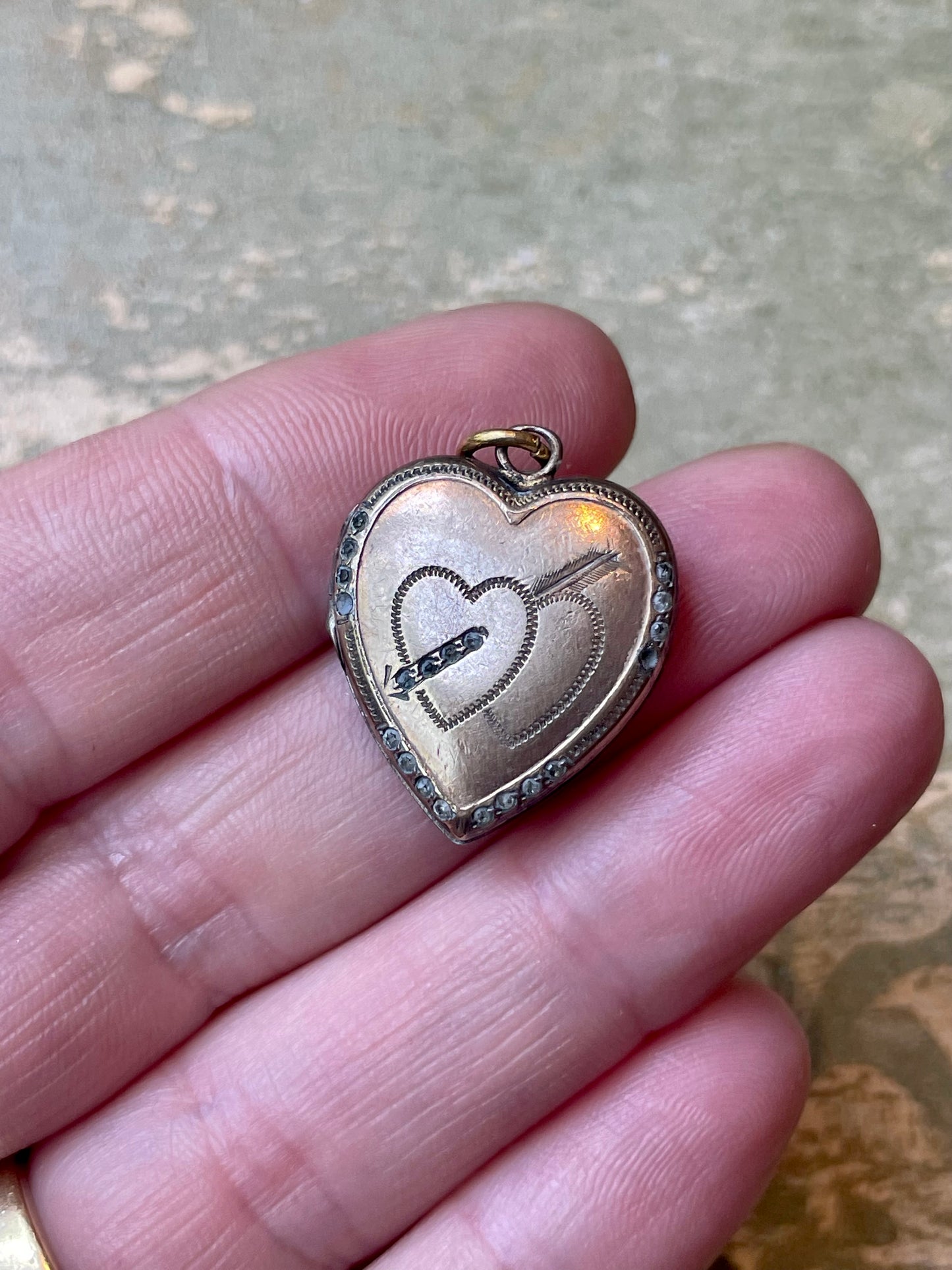 Pendente Locket a forma di cuore, inizio Novecento