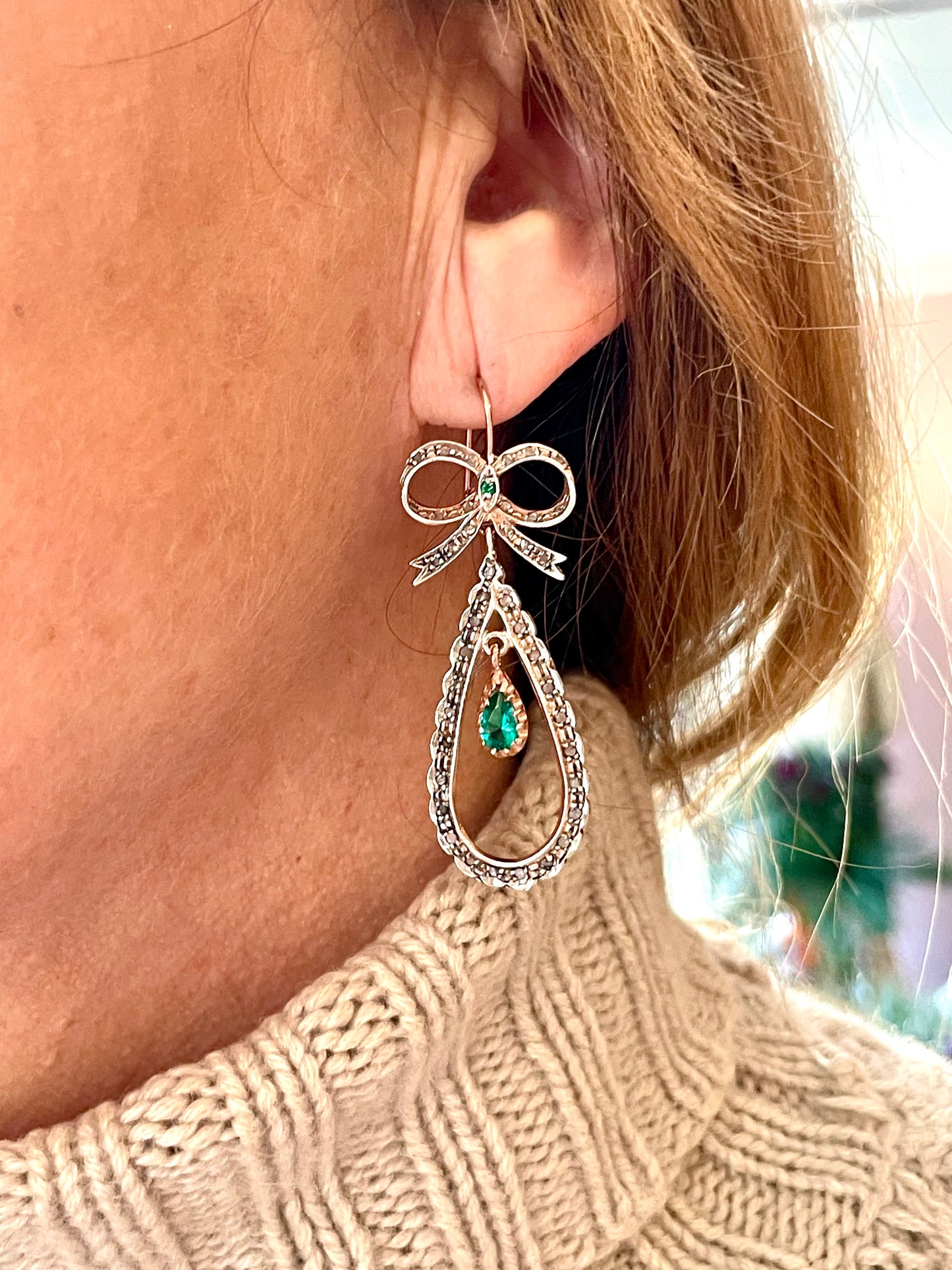 Splendidi orecchini Fiocco, anni ‘50