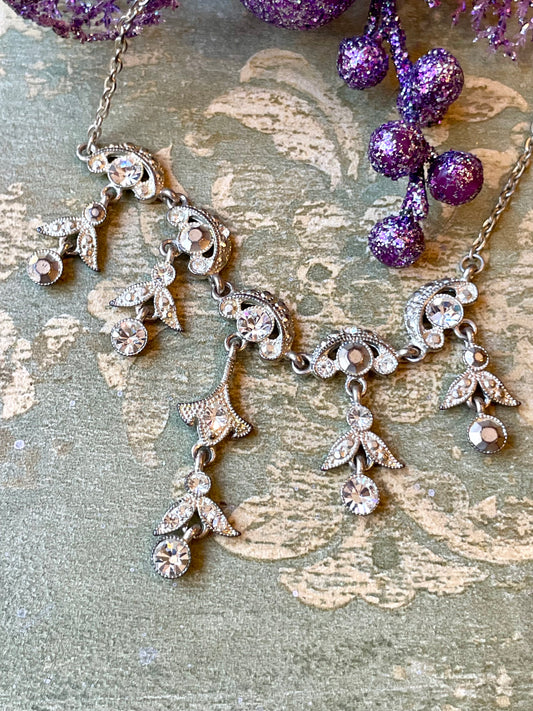 Collana a festoni con cristalli, anni ‘50