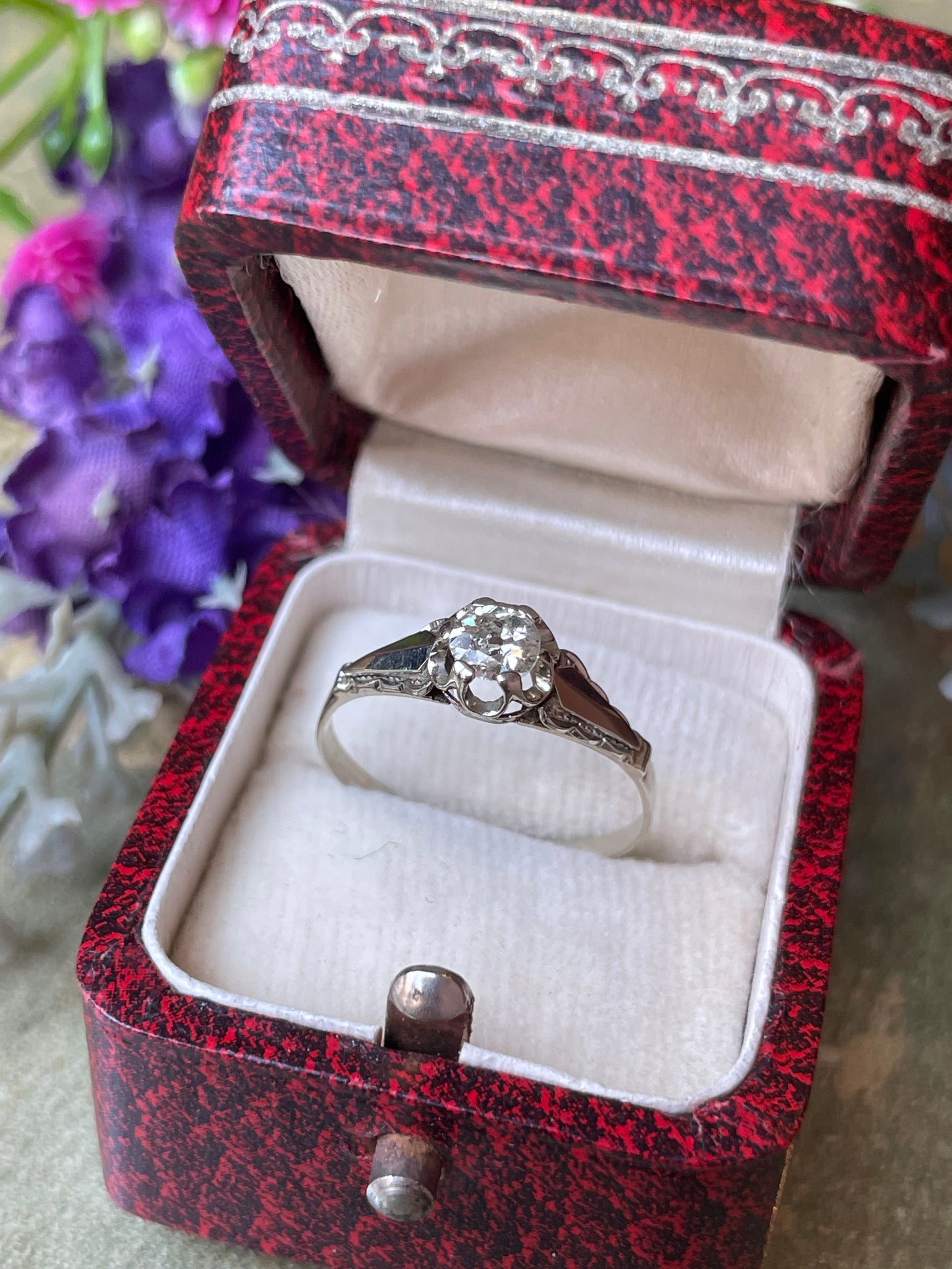 Anello Amore Eterno con diamante, anni ‘30/40
