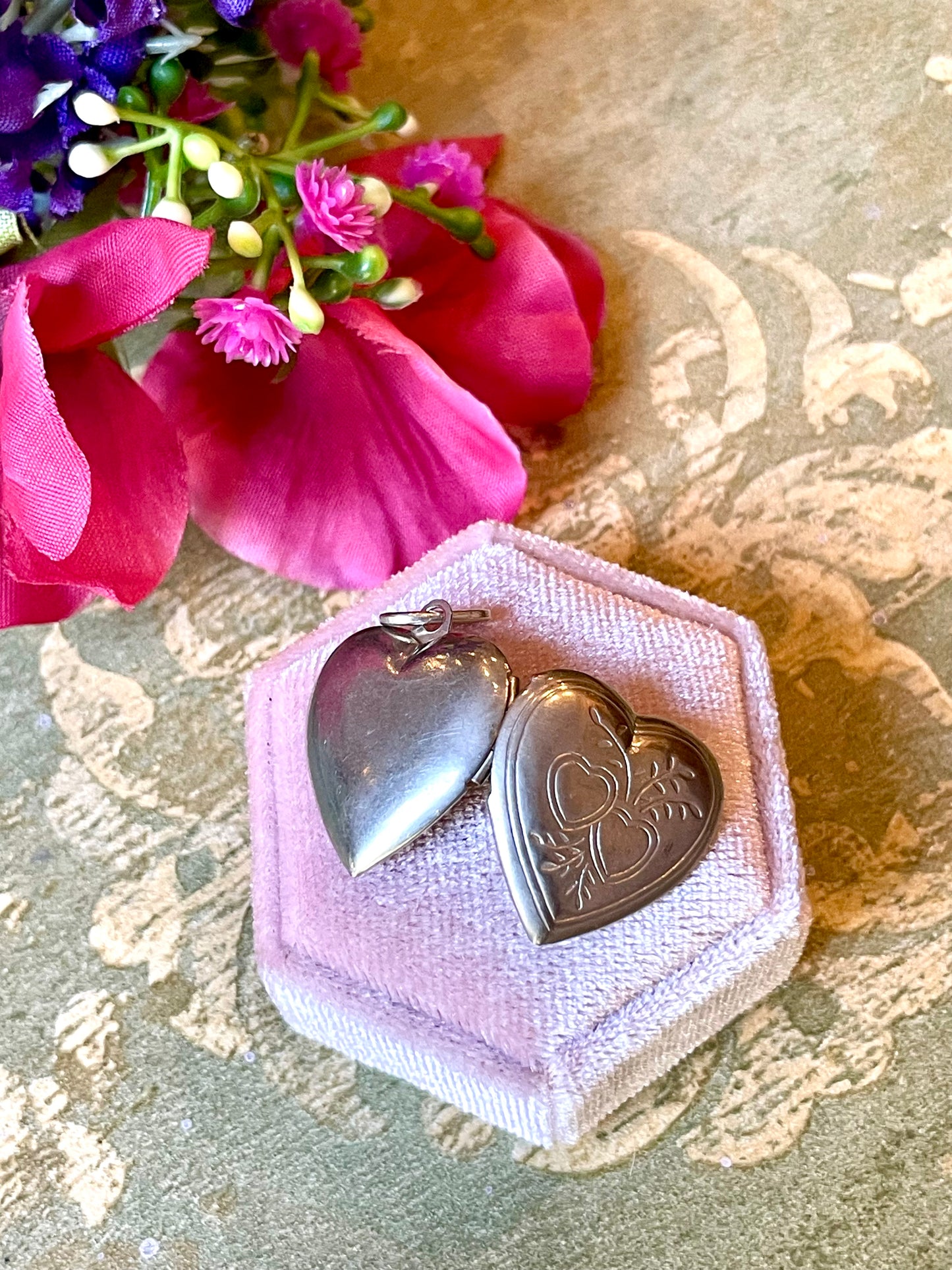 Heart Locket in argento, 1900/1910