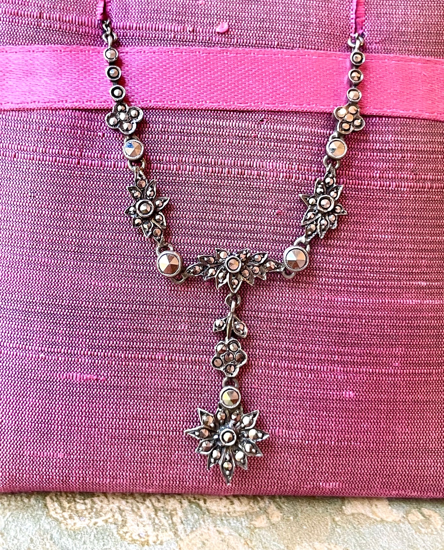 Girocollo Stella in argento e marcassite, anni ‘20/30