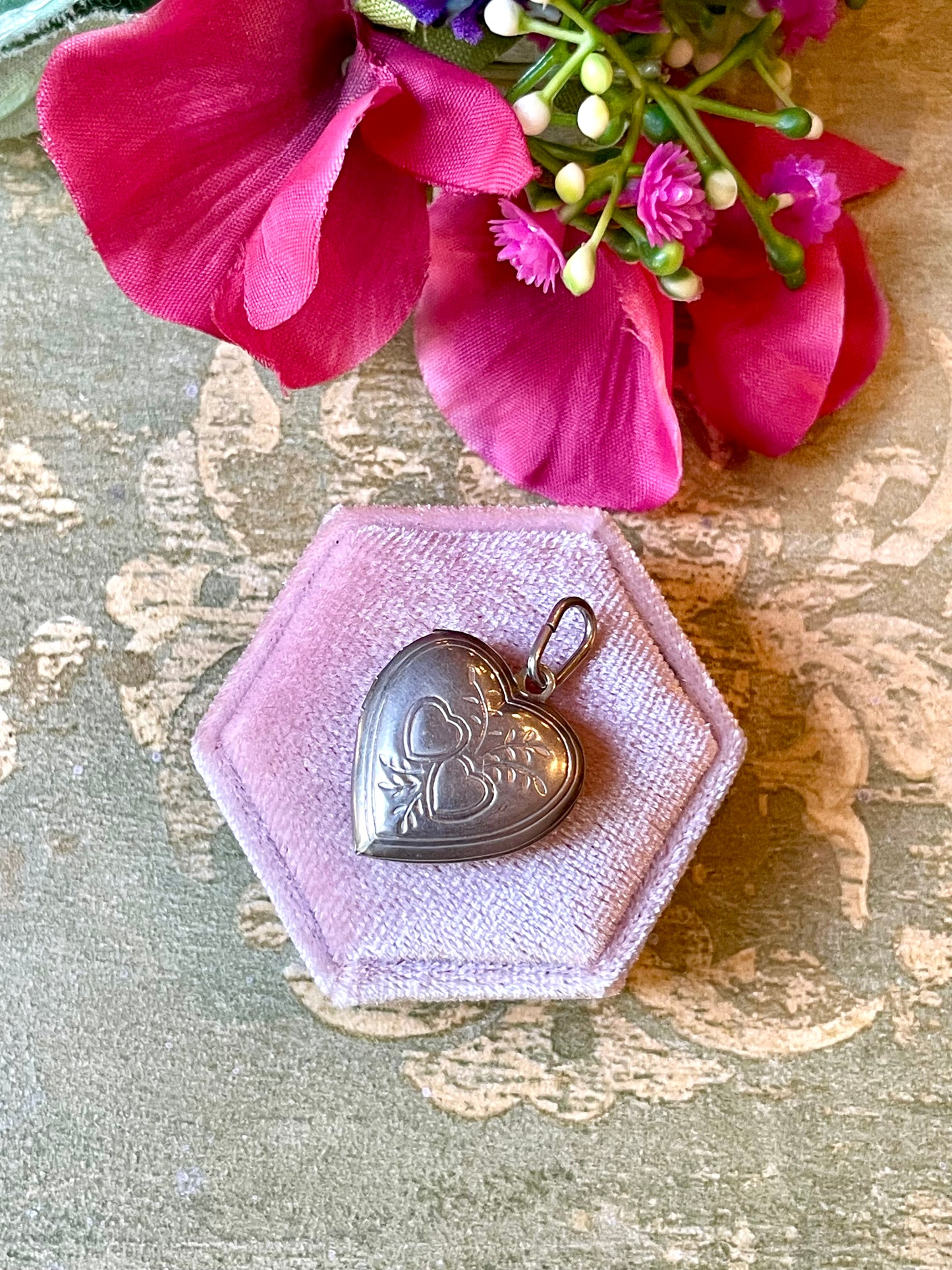 Heart Locket in argento, 1900/1910