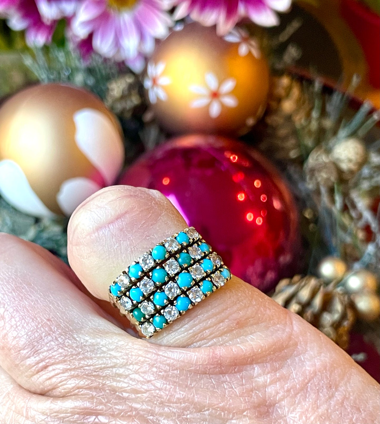 Anello Harem con turchesi naturali, epoca vittoriana