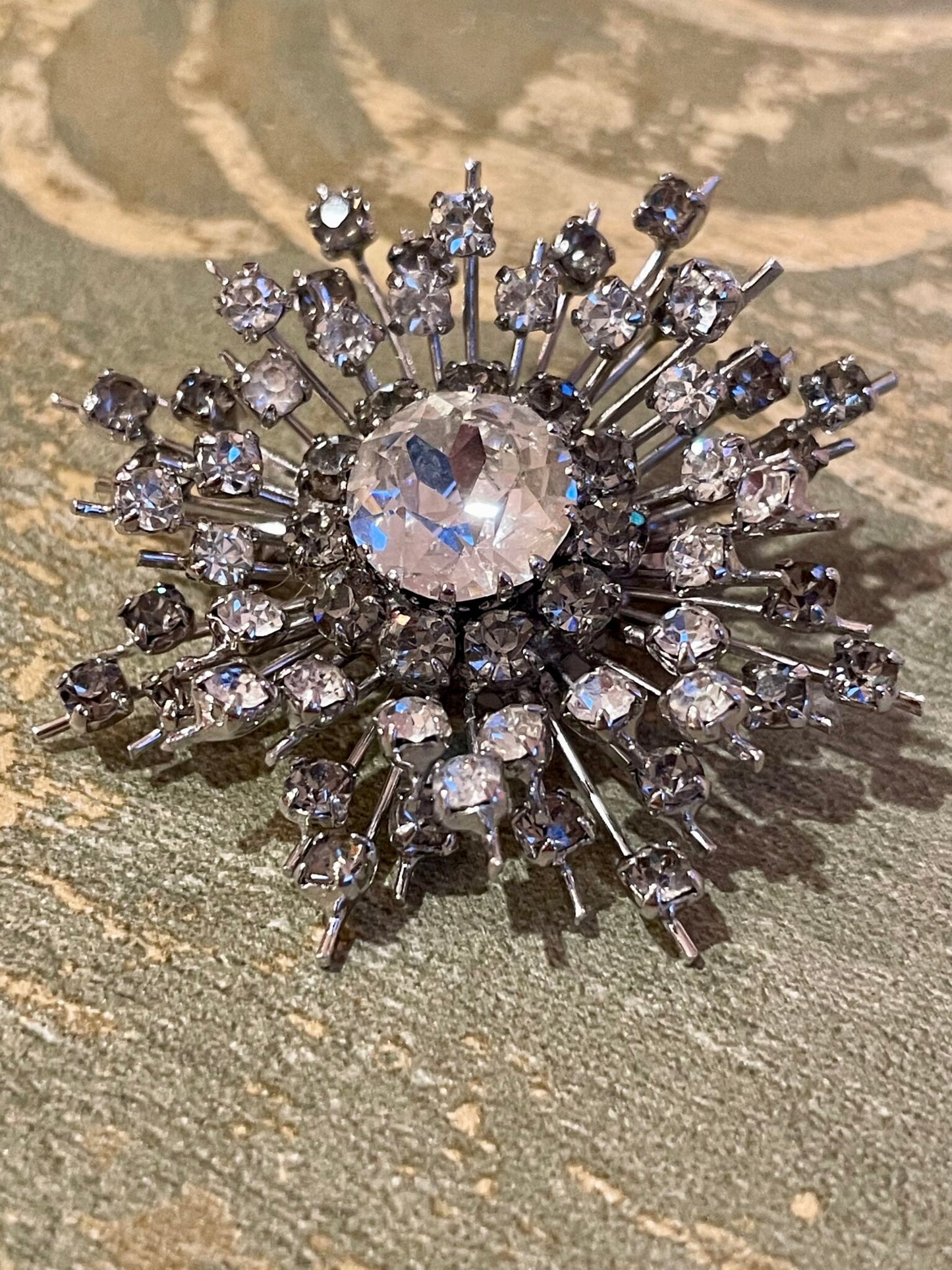 Brooch with crystals, 1950s