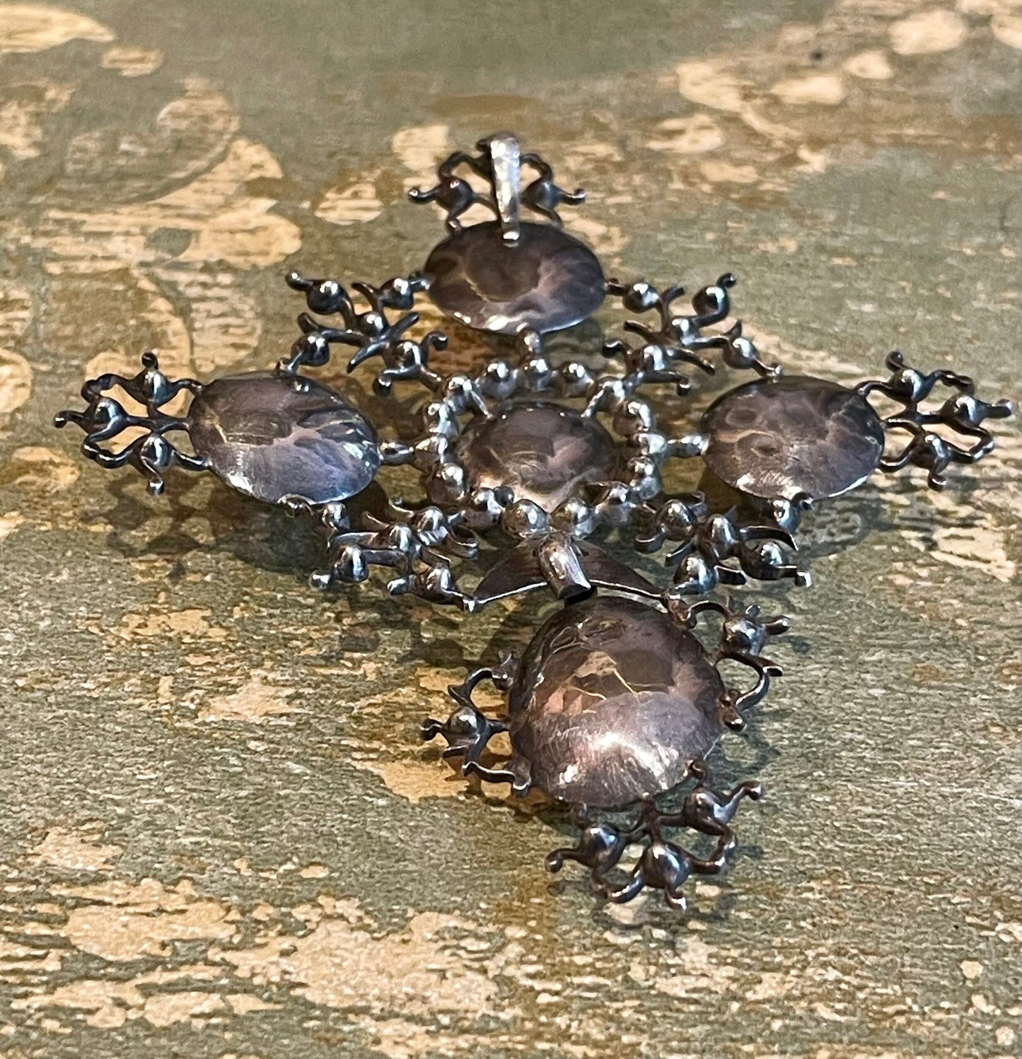 Cross of S. Lò in silver and Alençon crystal, Georgian period