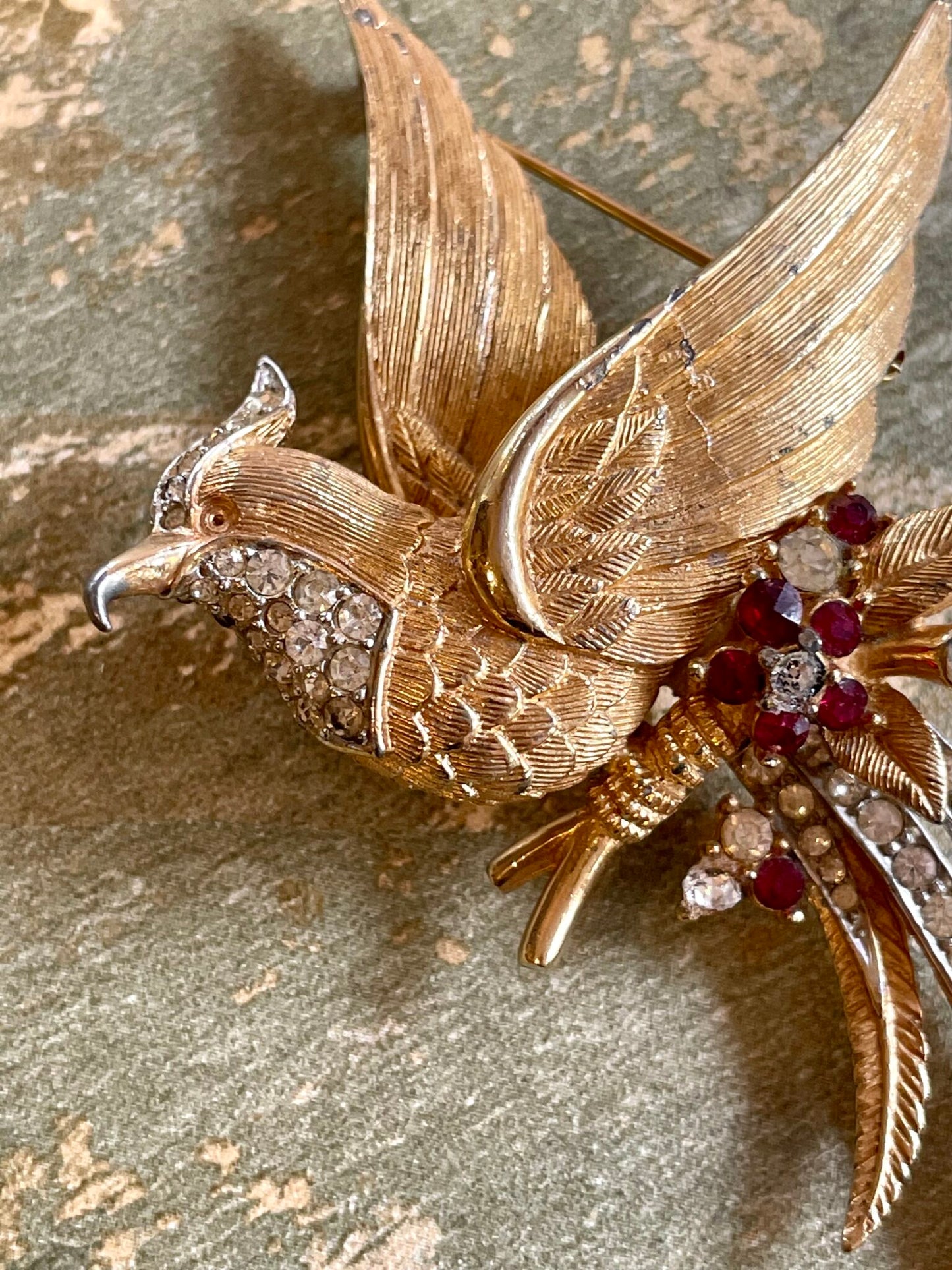 Phoenix brooch signed Boucher, 1950s