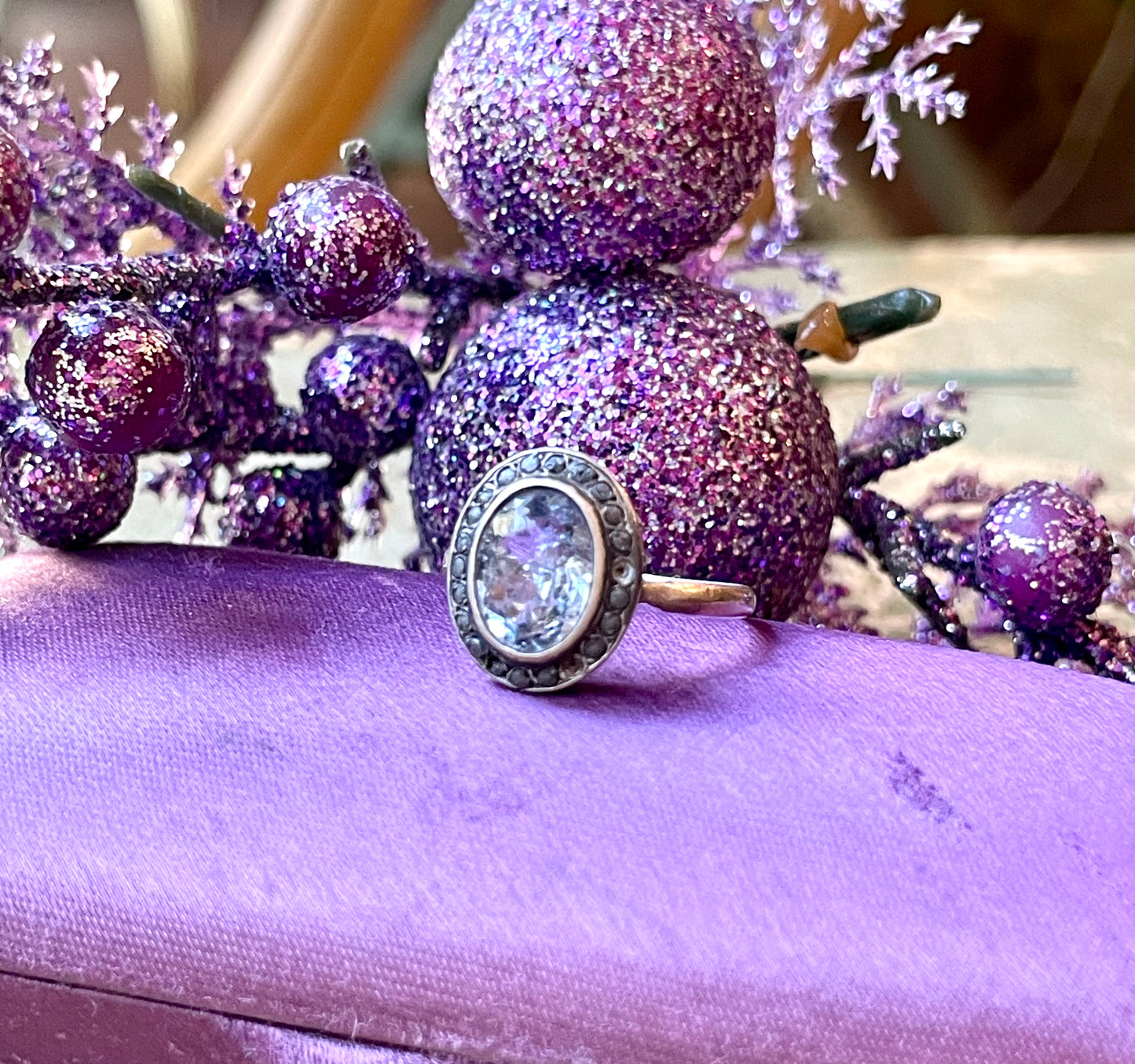 Anello Dolce romanticismo in argento e acquamarina