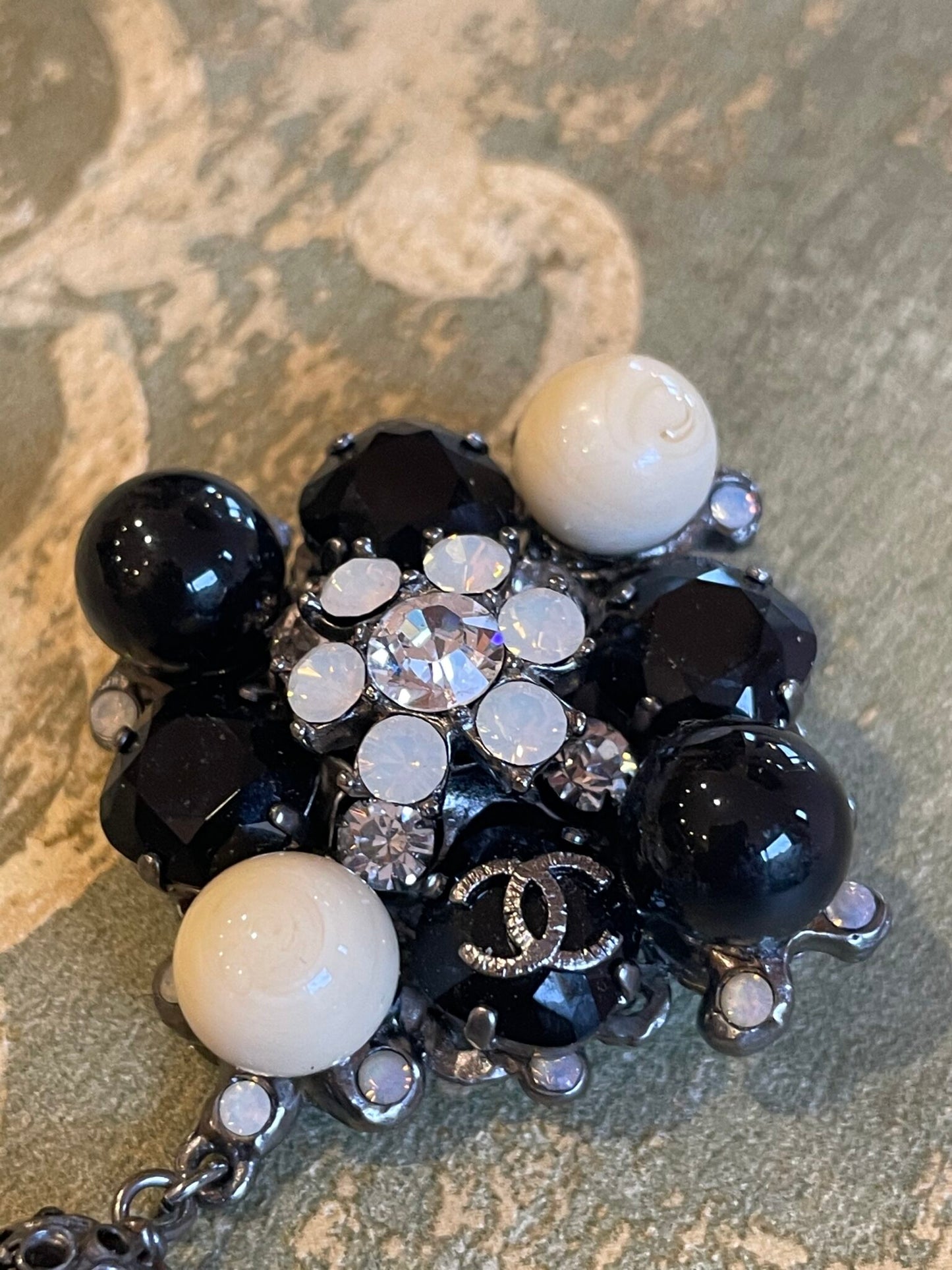 Brooch with pendant drop, Chanel