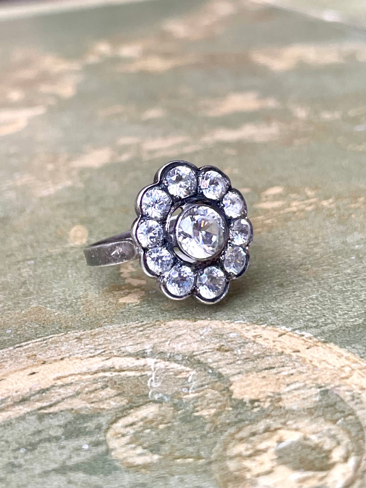 Regale anello francese in cristallo di rocca, epoca georgiana