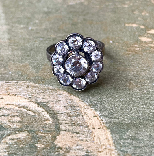 Regale anello francese in cristallo di rocca, epoca georgiana