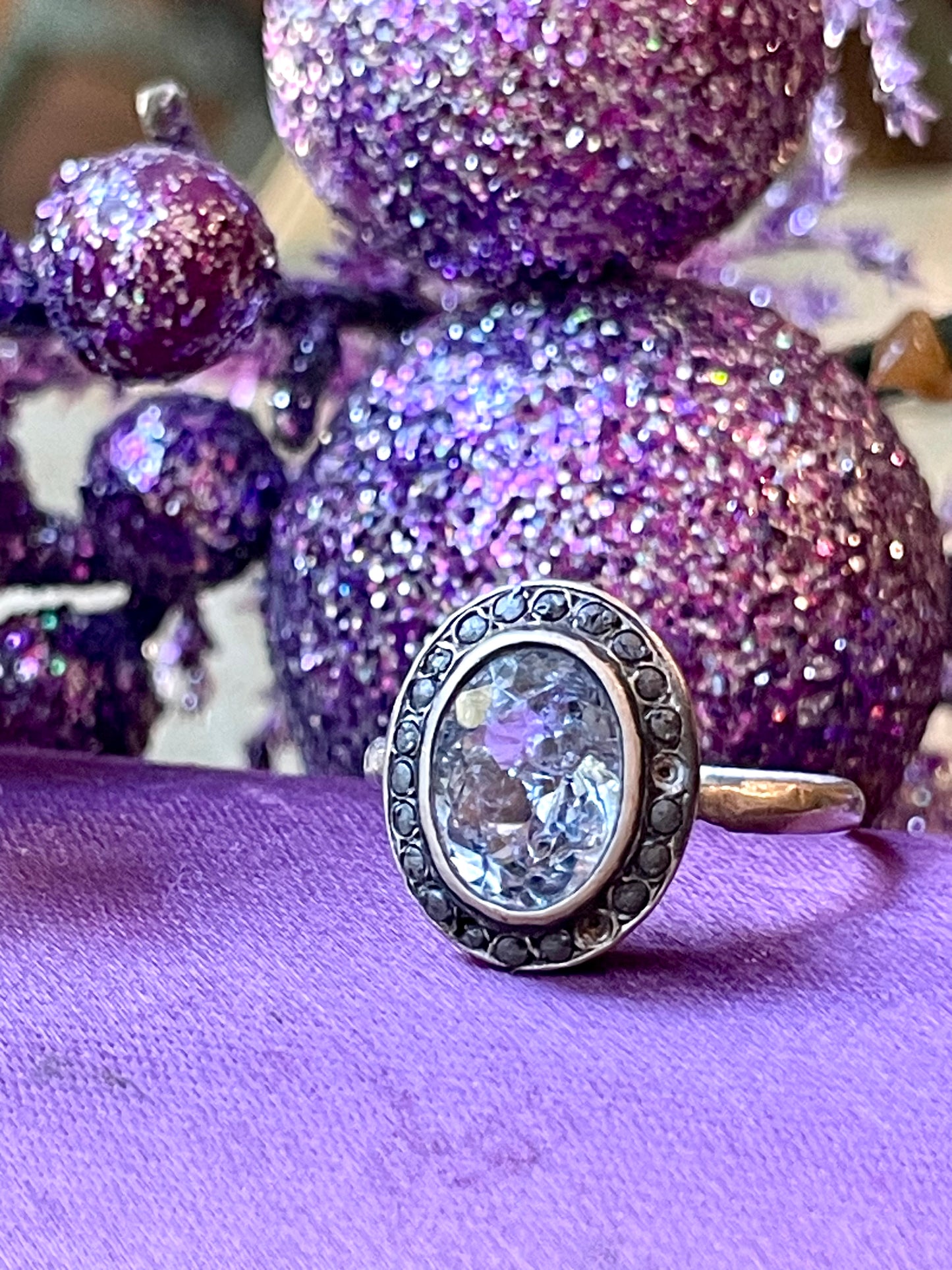 Anello Dolce romanticismo in argento e acquamarina