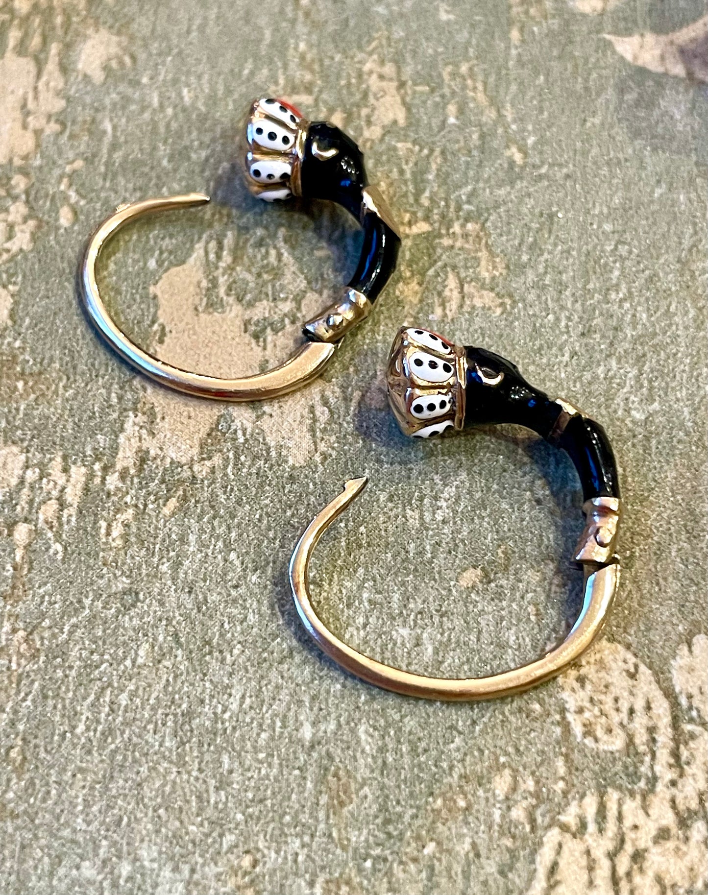 Splendidi orecchini Moretti in smalto, anni ‘50