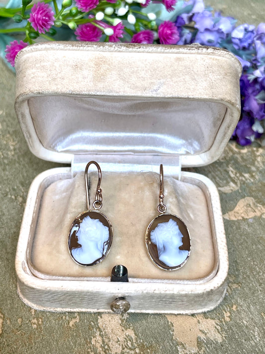 Orecchini con cammei in agata, 1840/50