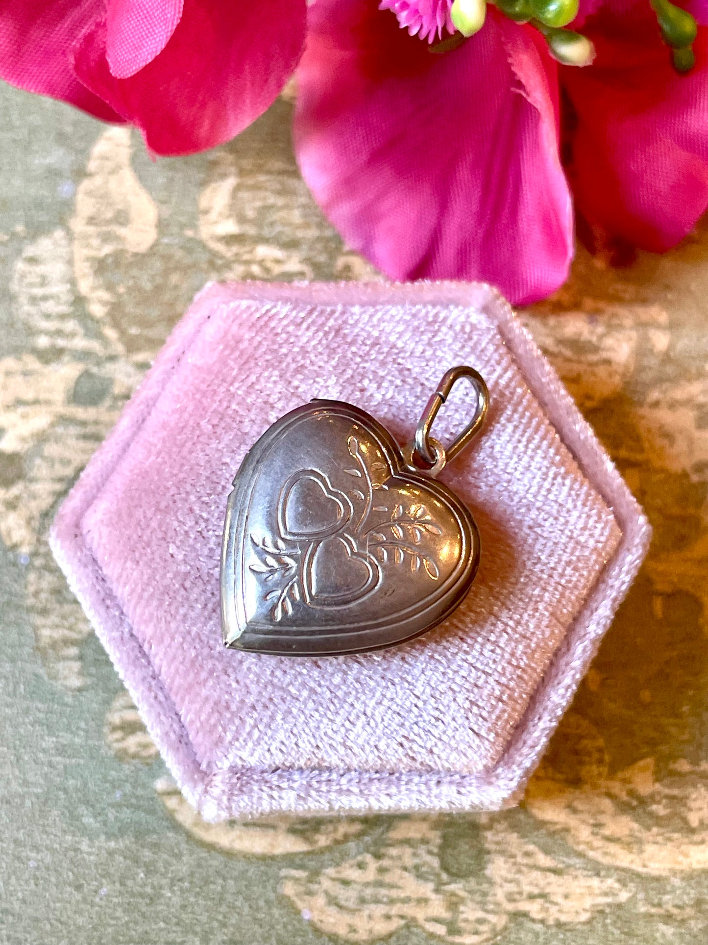 Heart Locket in argento, 1900/1910