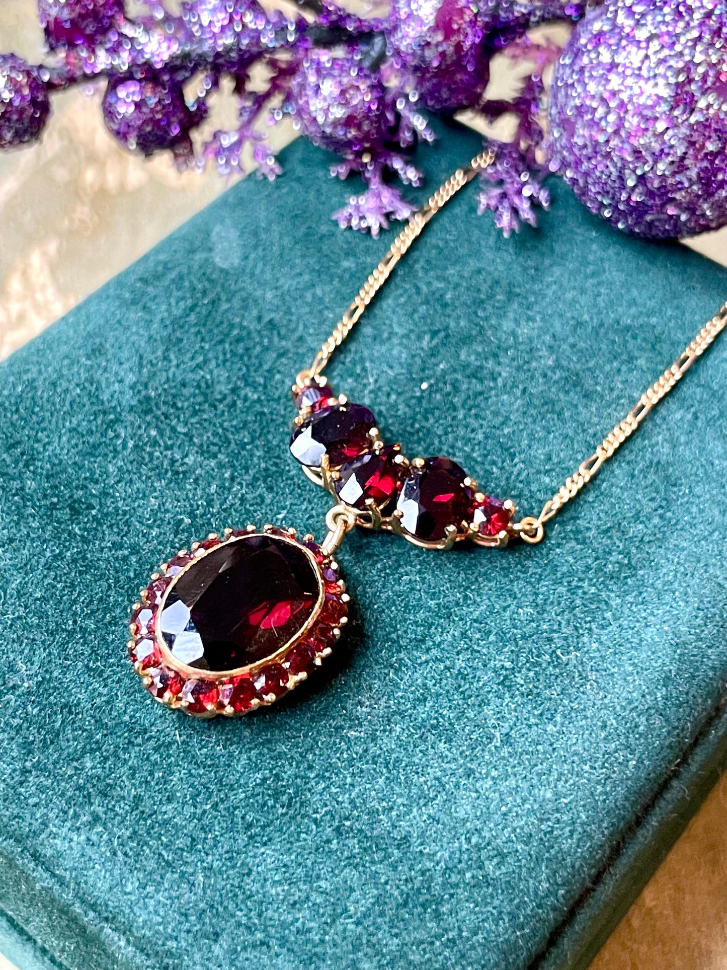 Collana granati boho, anni ‘30/40