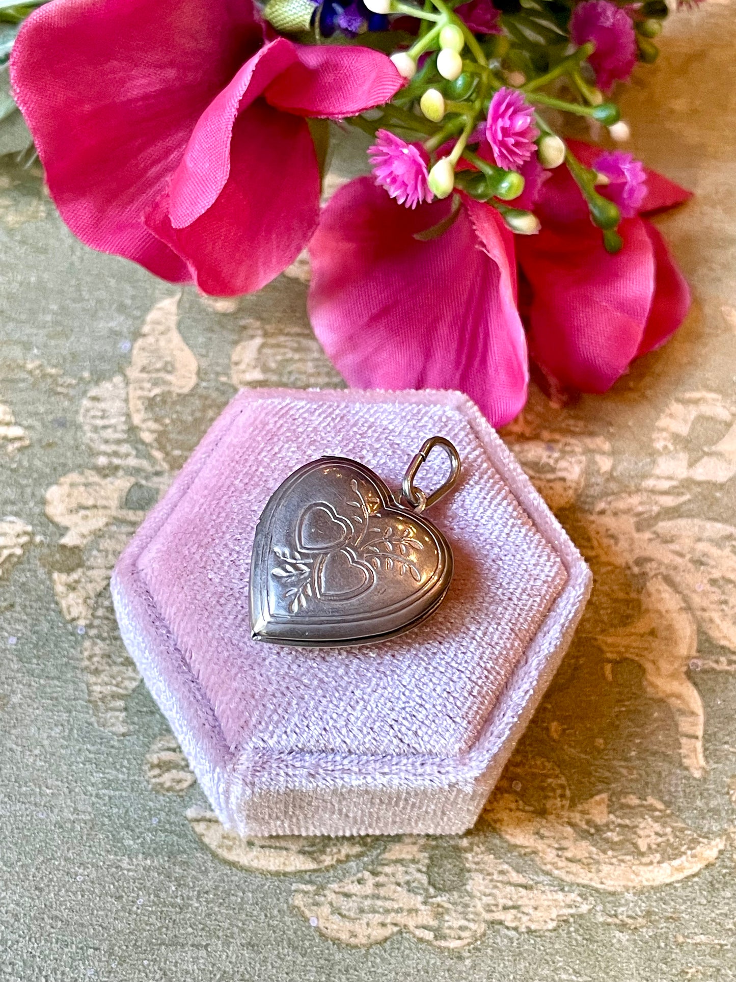 Heart Locket in argento, 1900/1910