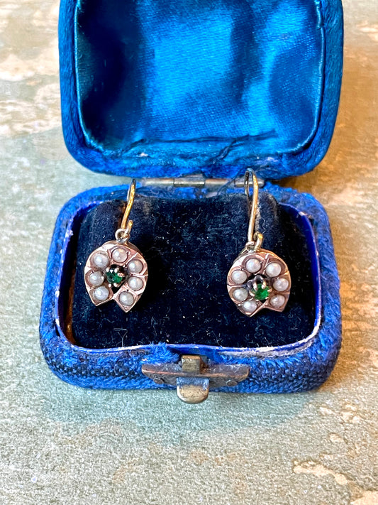 Deliziosi orecchini vittoriani a ferro di cavallo