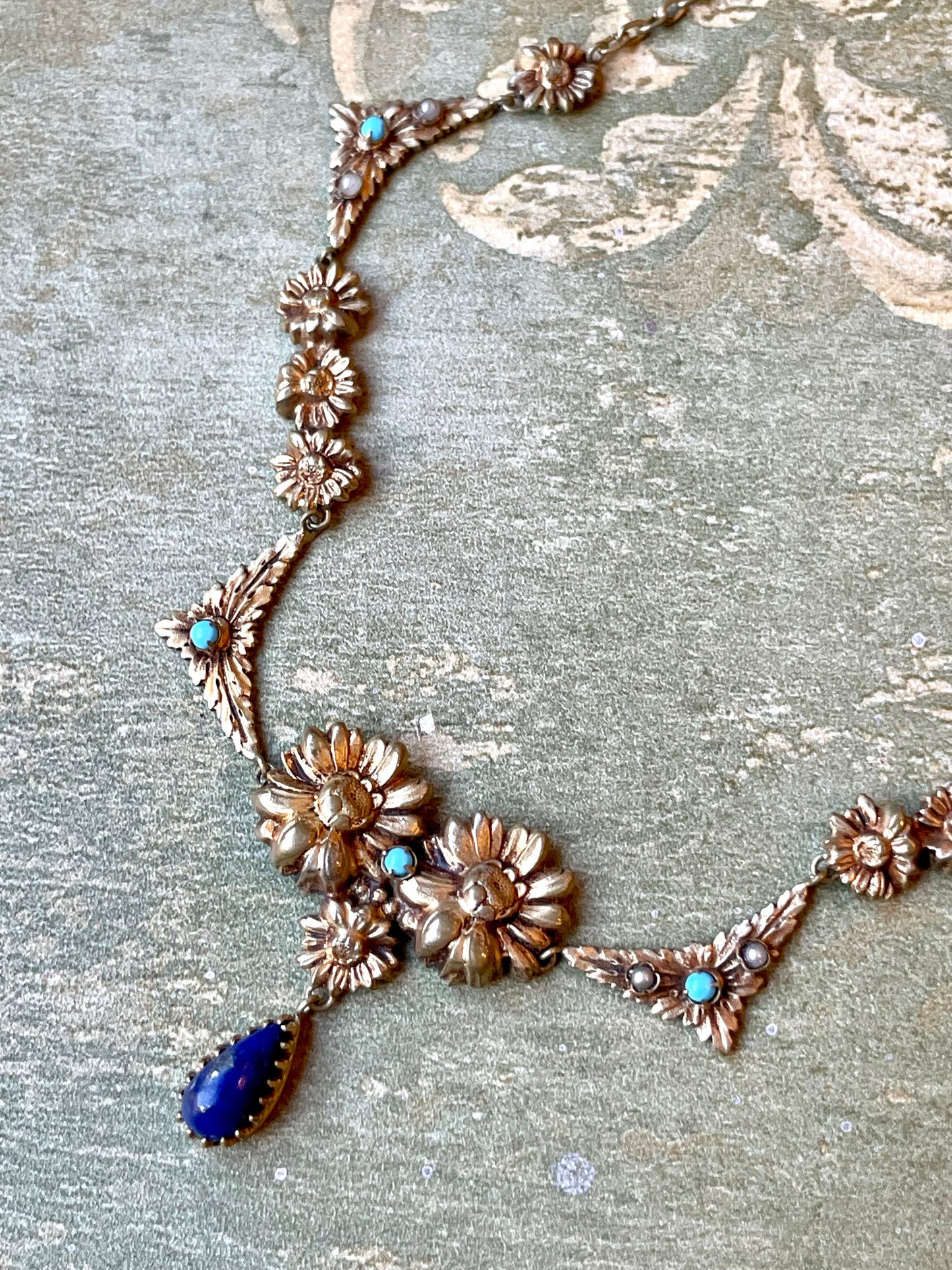 Romantica collana filled gold Art Nouveau