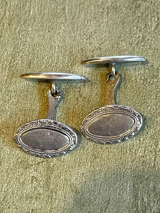 Silver cufflinks, 1910/20