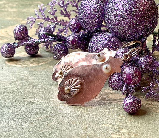 Seducenti orecchini borbonici in oro rosa