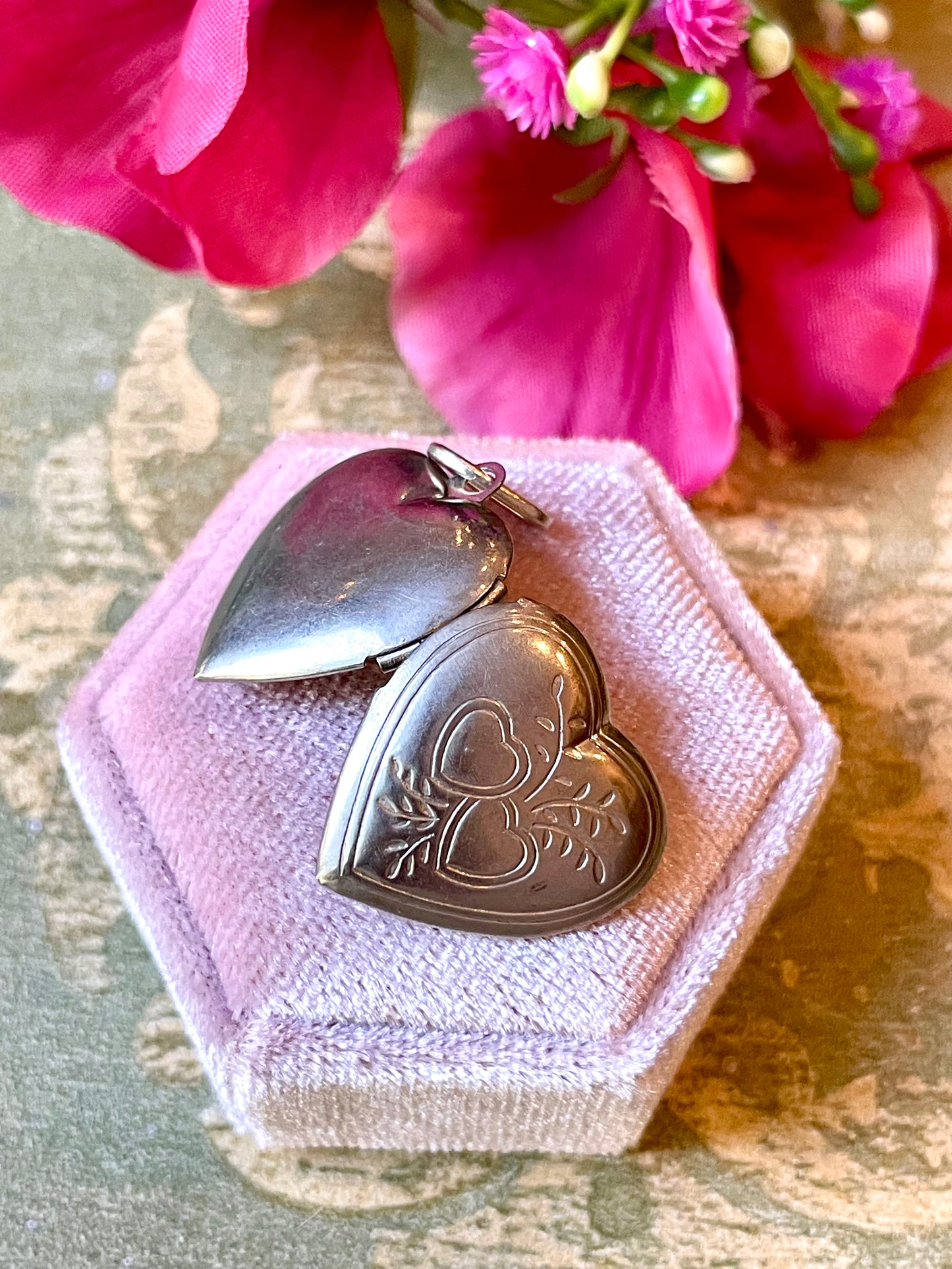 Heart Locket in argento, 1900/1910