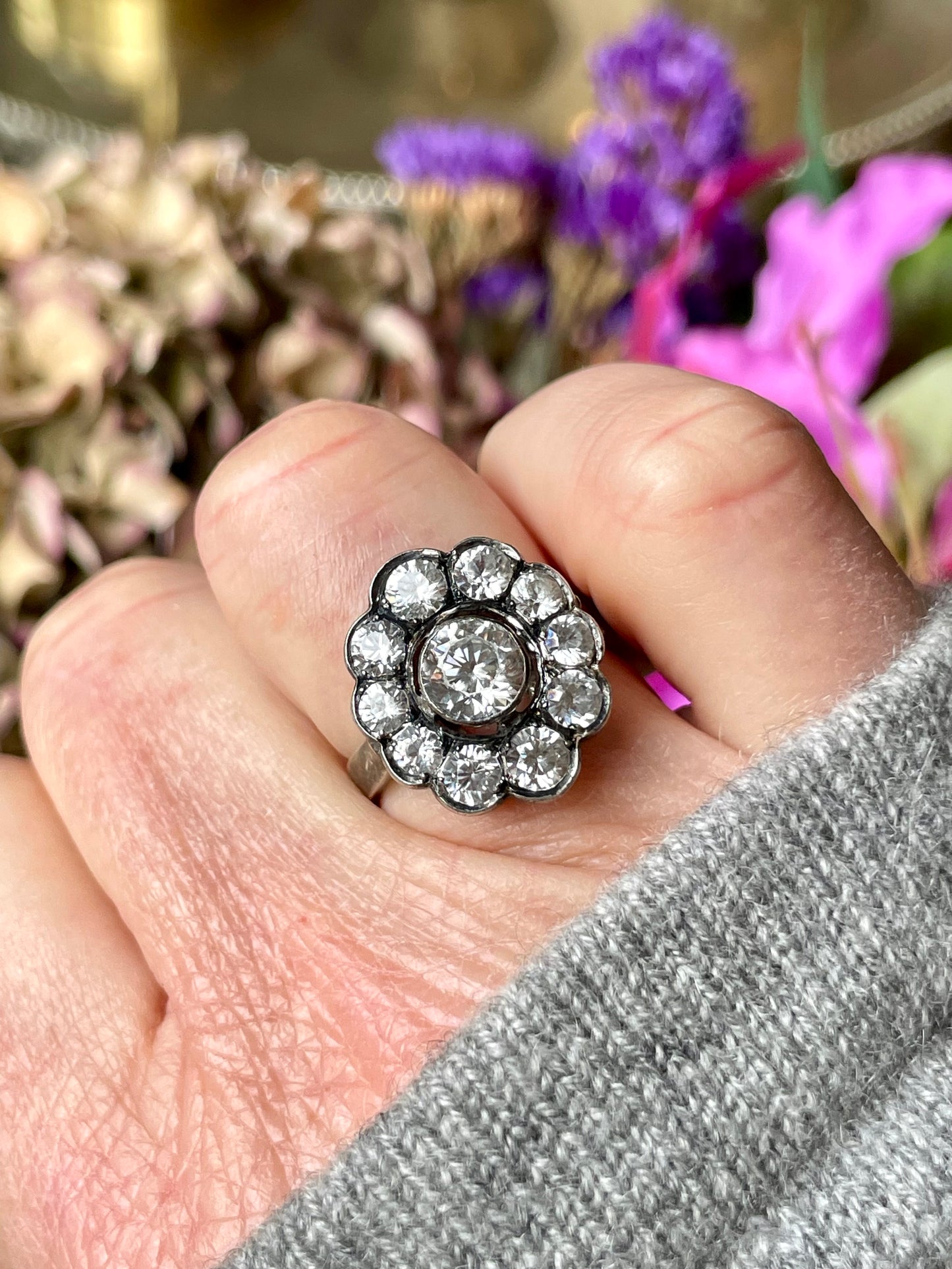 Regale anello francese in cristallo di rocca, epoca georgiana