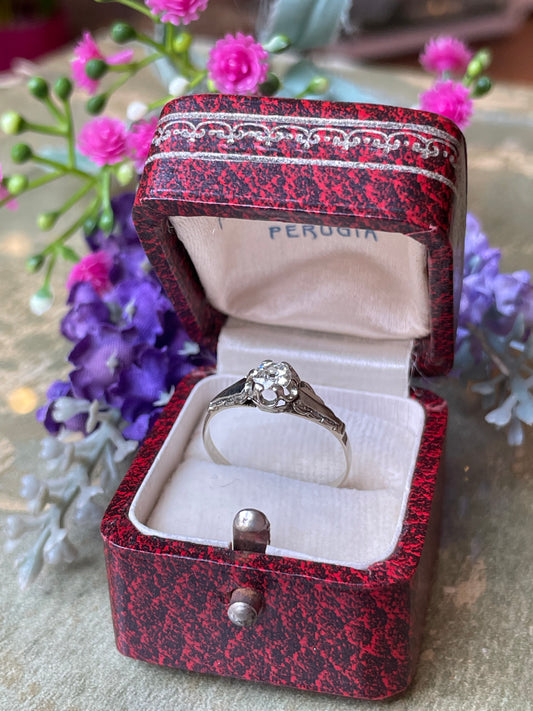 Anello Amore Eterno con diamante, anni ‘30/40