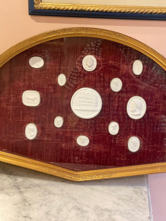 Piccola collezione di cammei antichi in gesso, prima metà dell’Ottocento