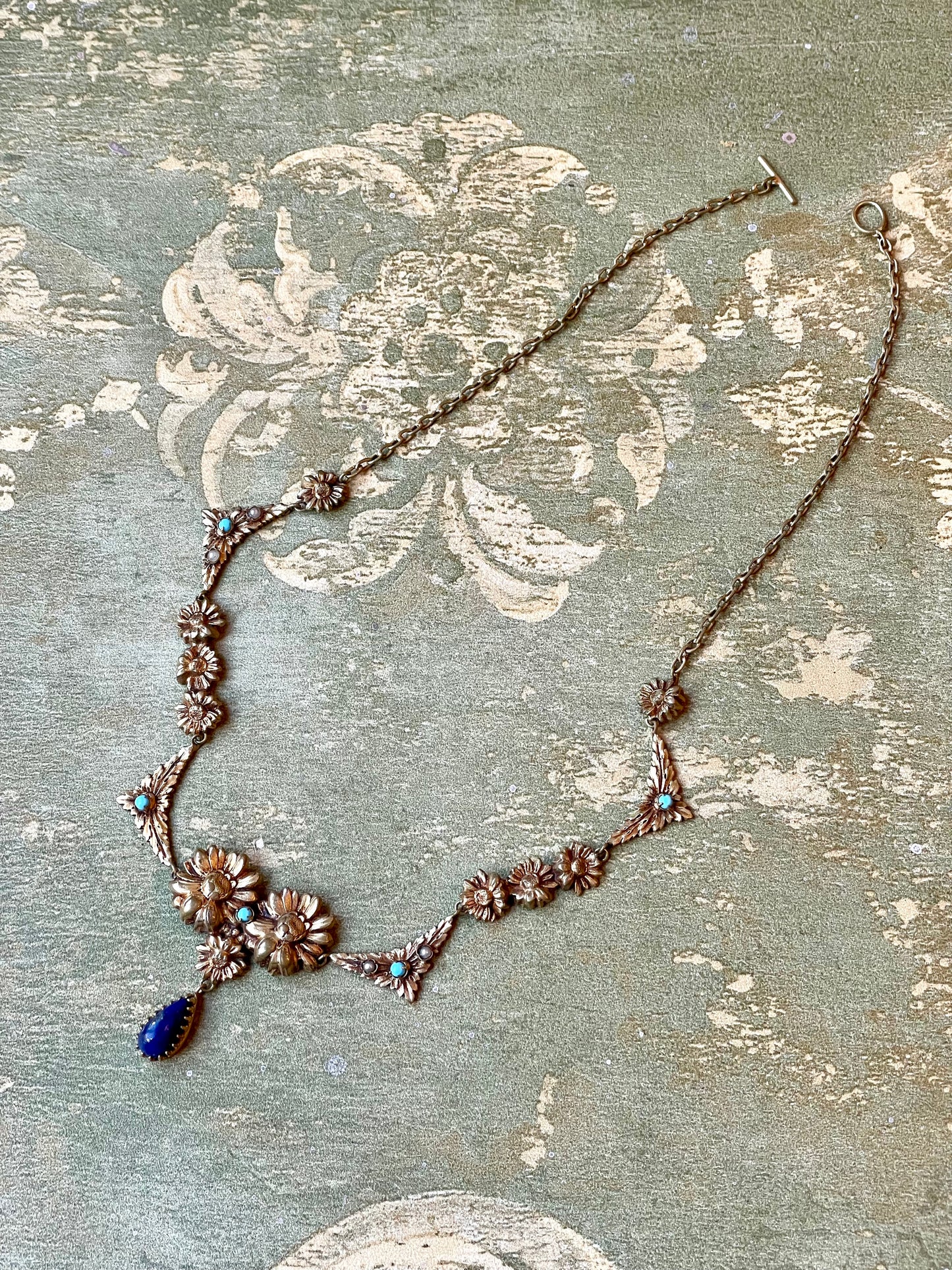 Romantica collana filled gold Art Nouveau