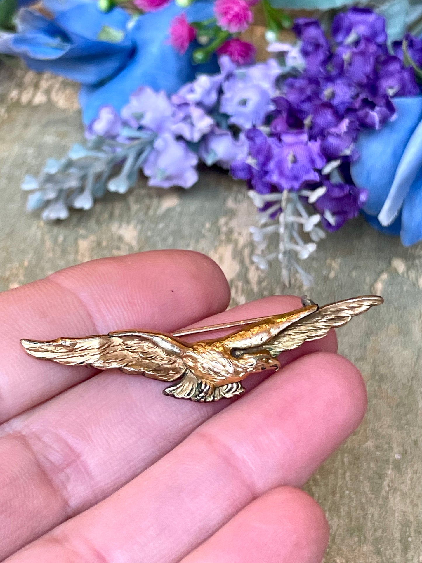 Spilla con aquila fix gold, inizio Novecento
