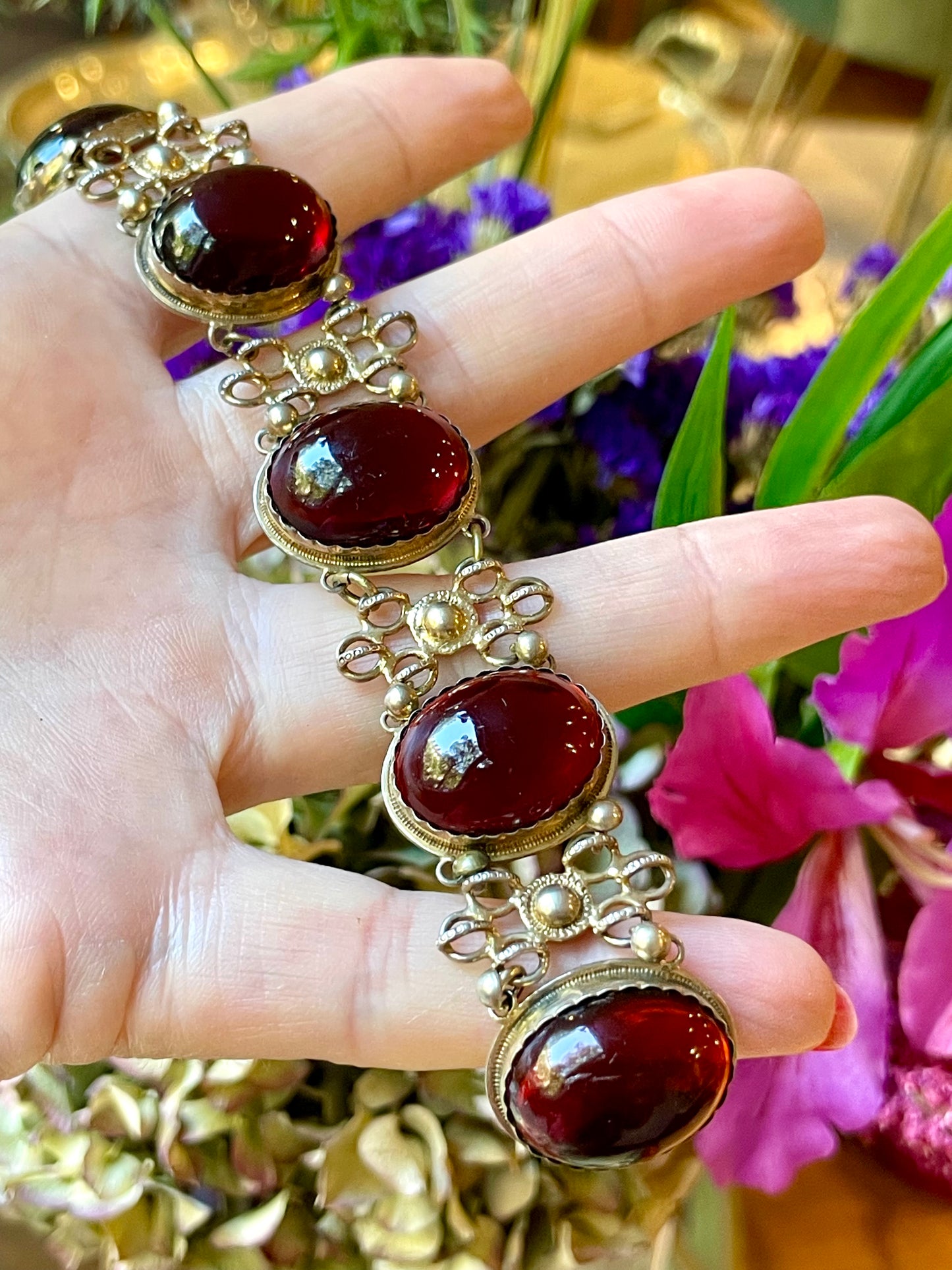 Affascinante bracciale in argento e paste, Francia, epoca Napoleone III