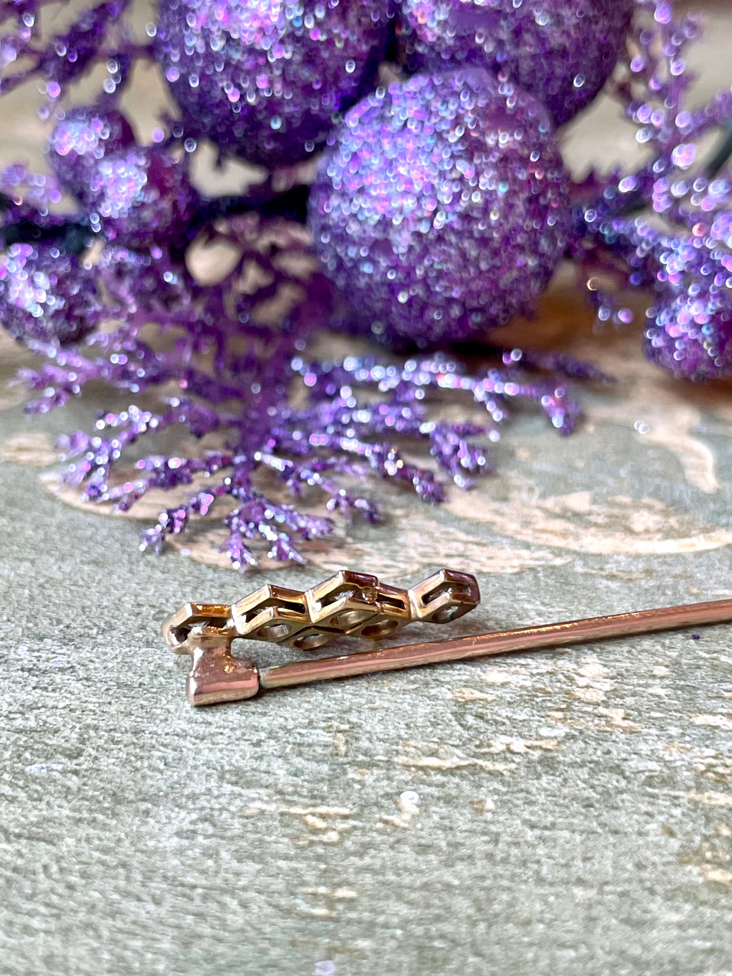 Spilla Scacchiera con diamanti, anni ‘40